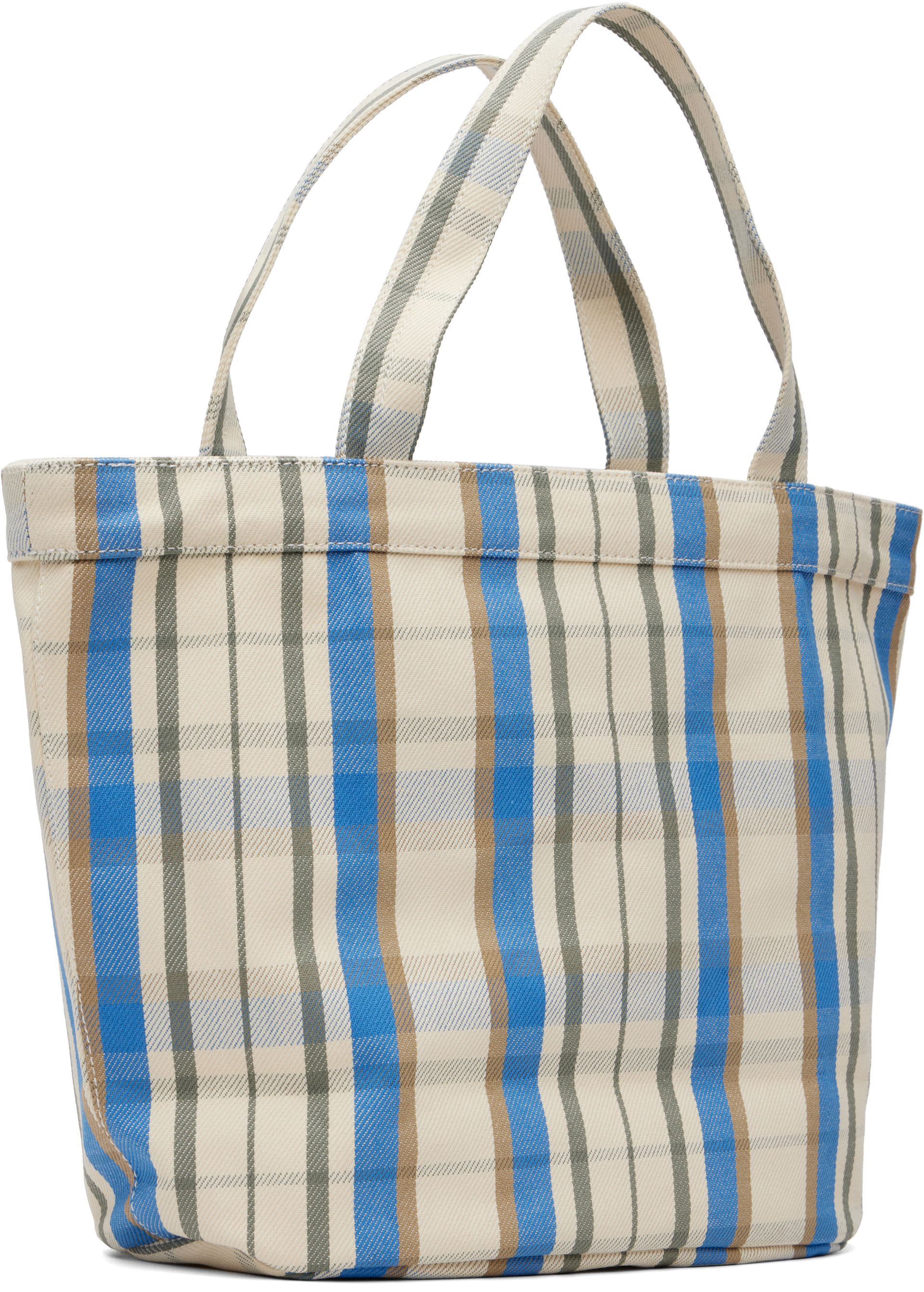 A.P.C. - Cabas Jade blanc cassé et bleu