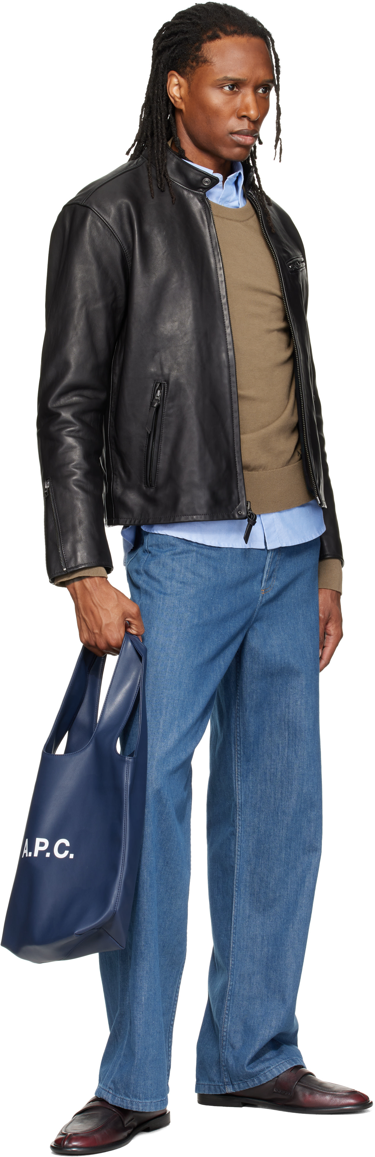 A.P.C. - Petit cabas bleu marine - Ninon