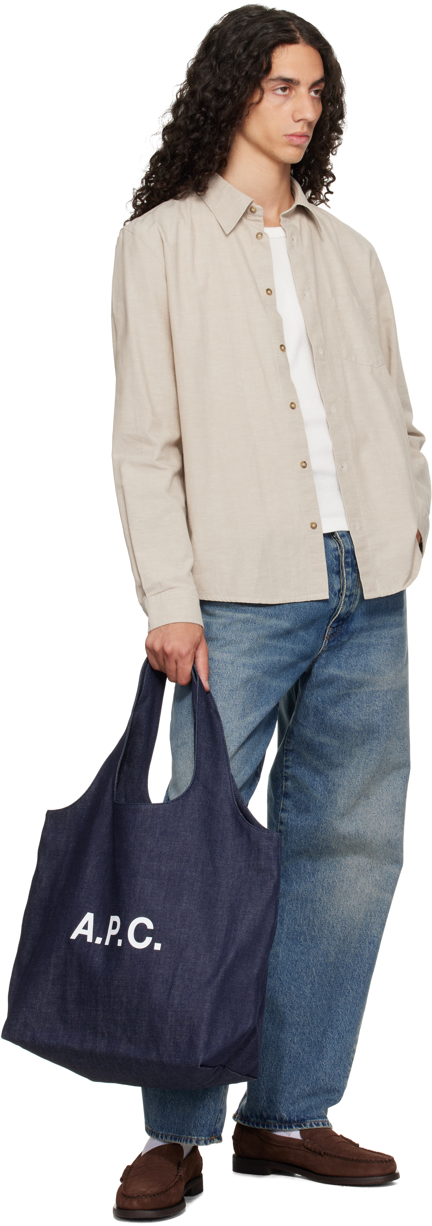A.P.C. - Navy Ninon Tote