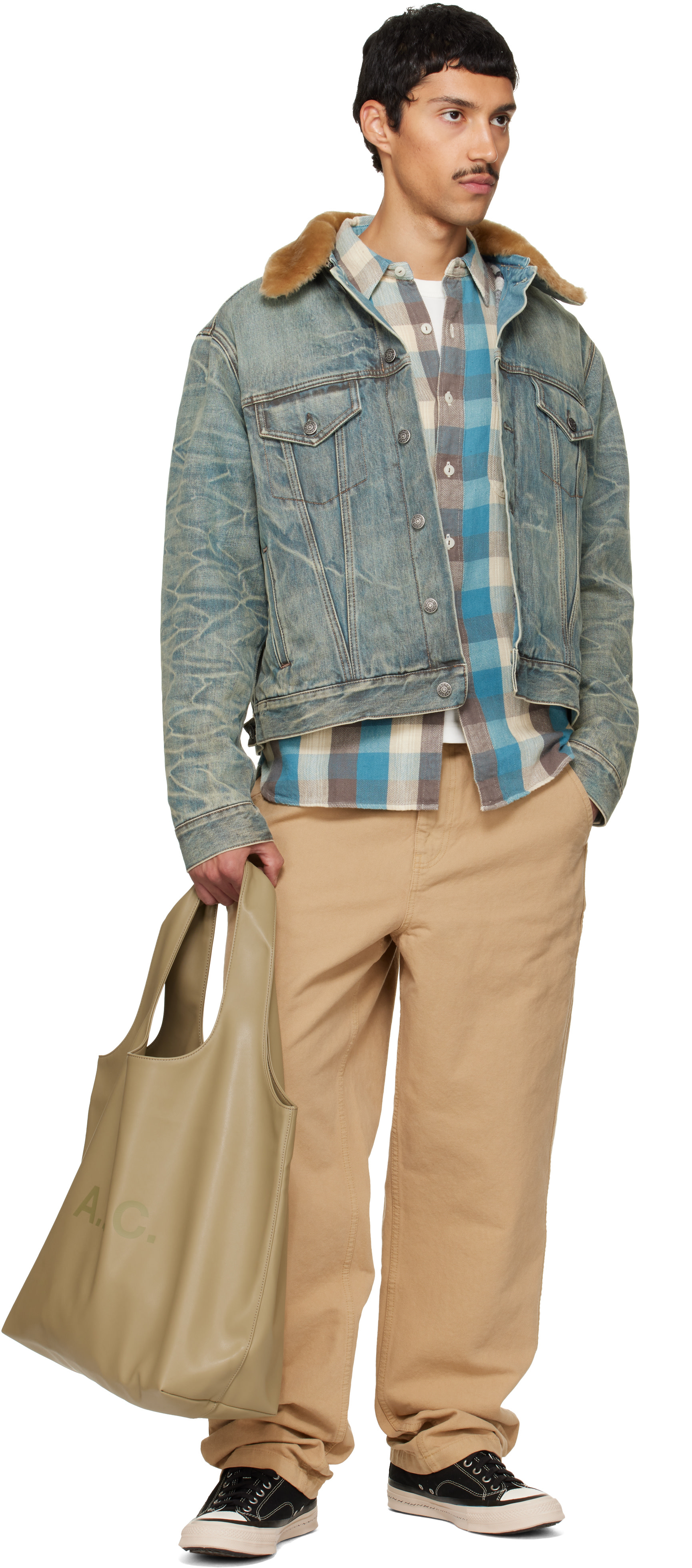 A.P.C. - Khaki Ninon Tote