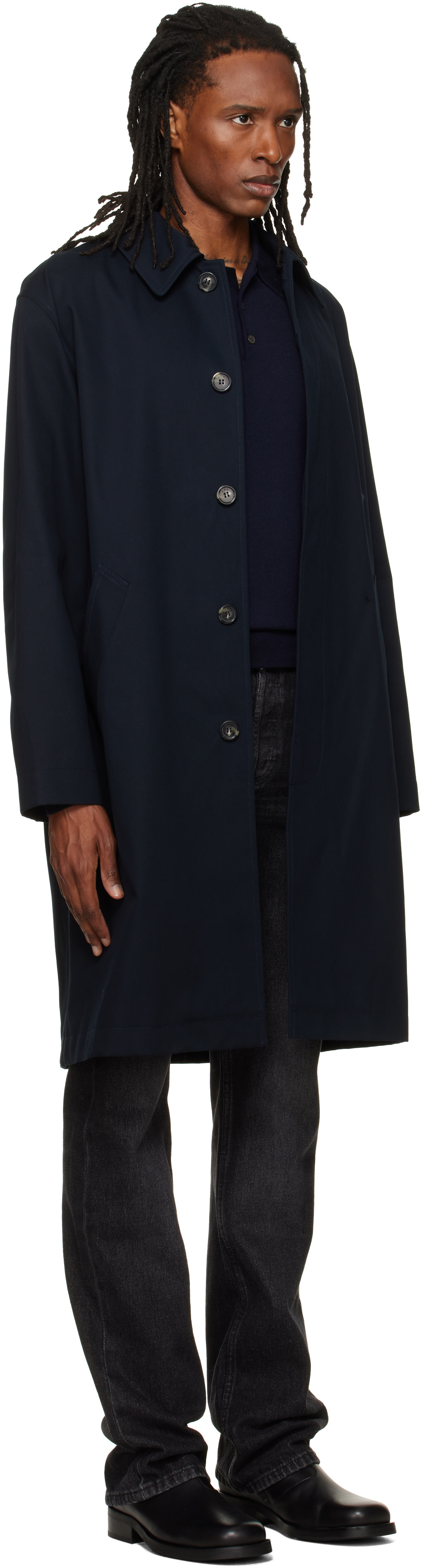 A.P.C. - Navy Urban Mac Coat