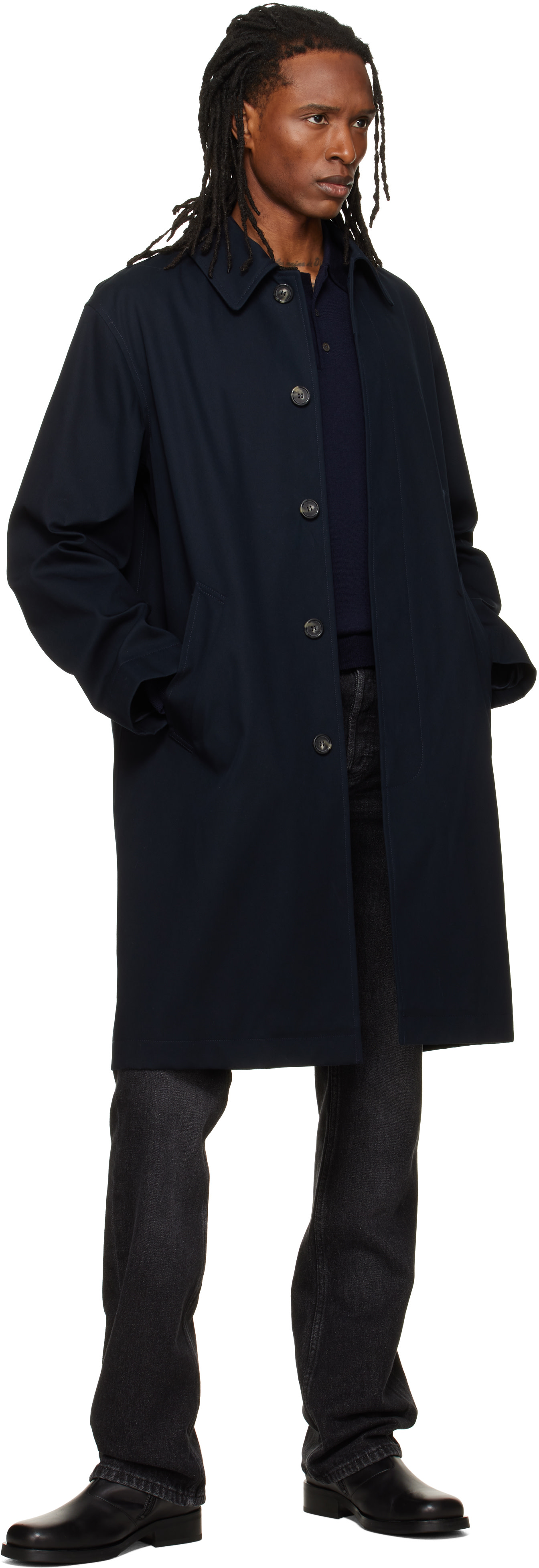 A.P.C. - Navy Urban Mac Coat