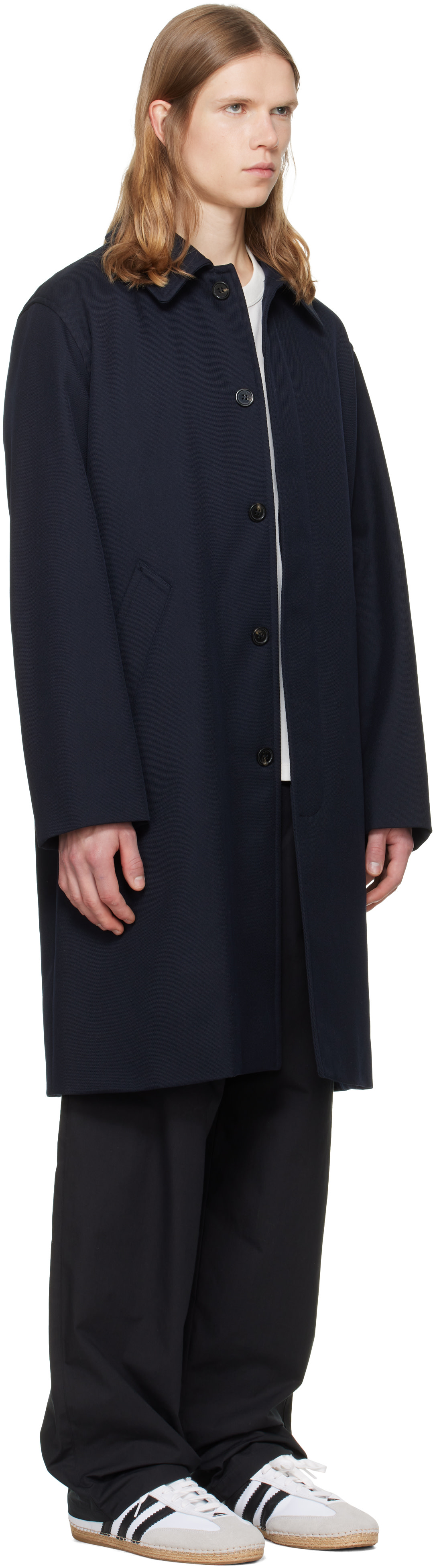 A.P.C. - Navy Hugo Mac Coat