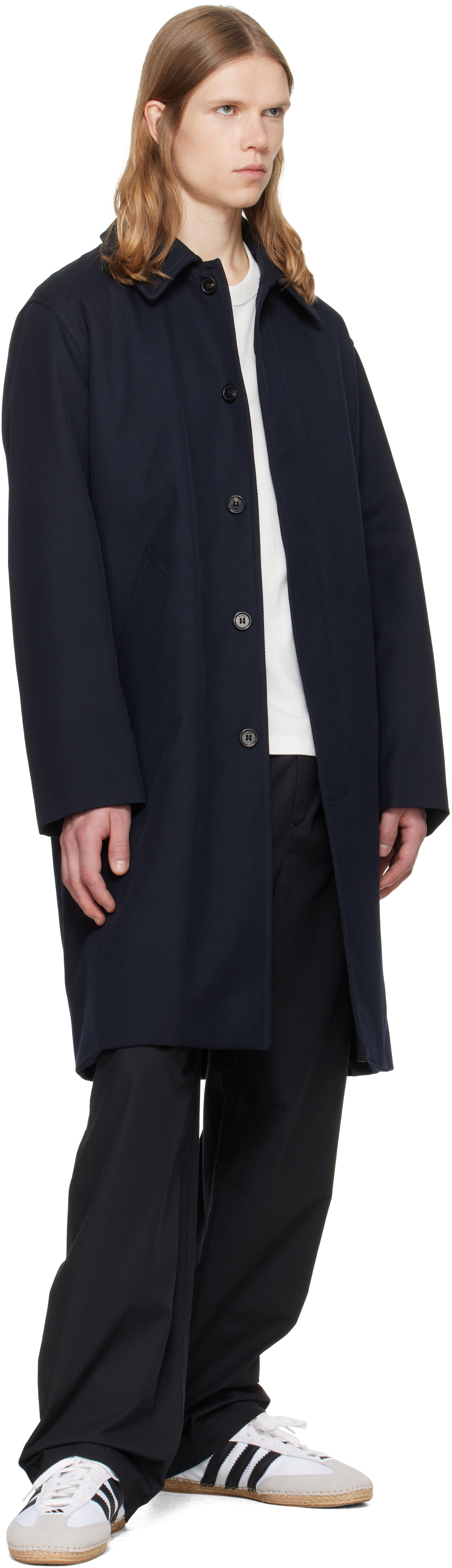 A.P.C. - Navy Hugo Mac Coat