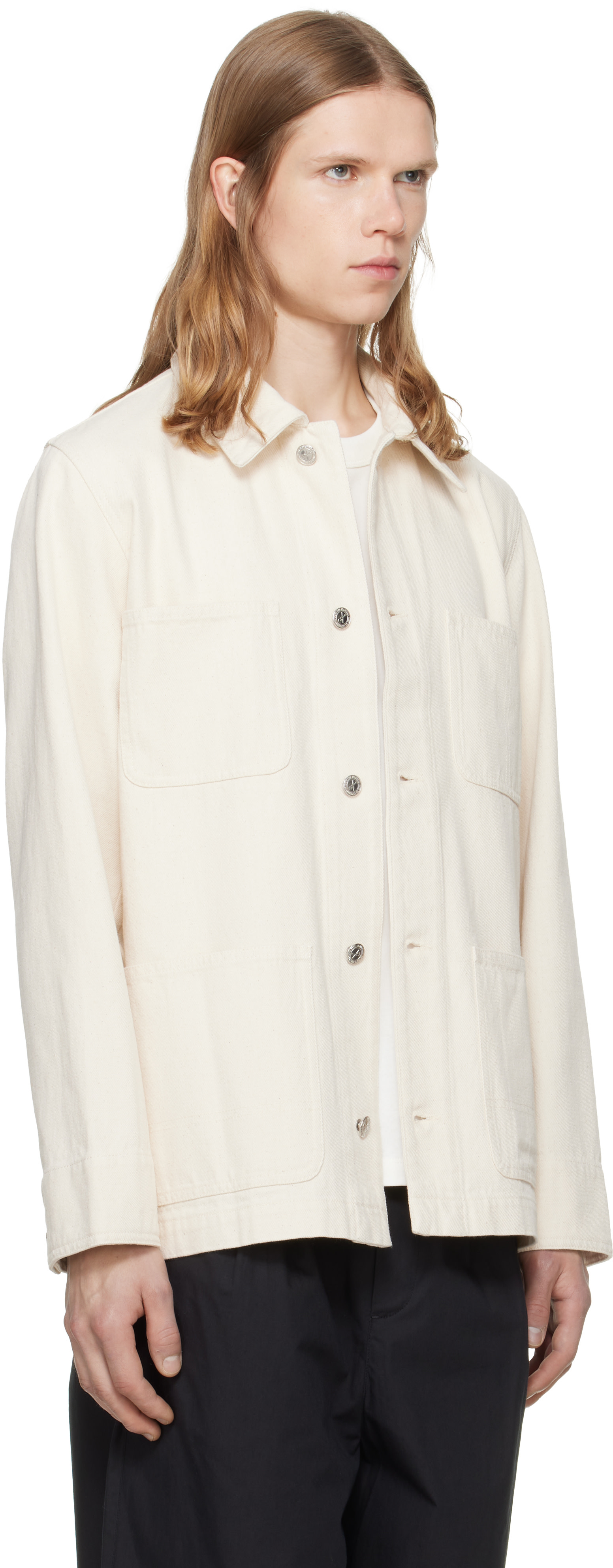 A.P.C. - Blouson Perec blanc cassé en denim