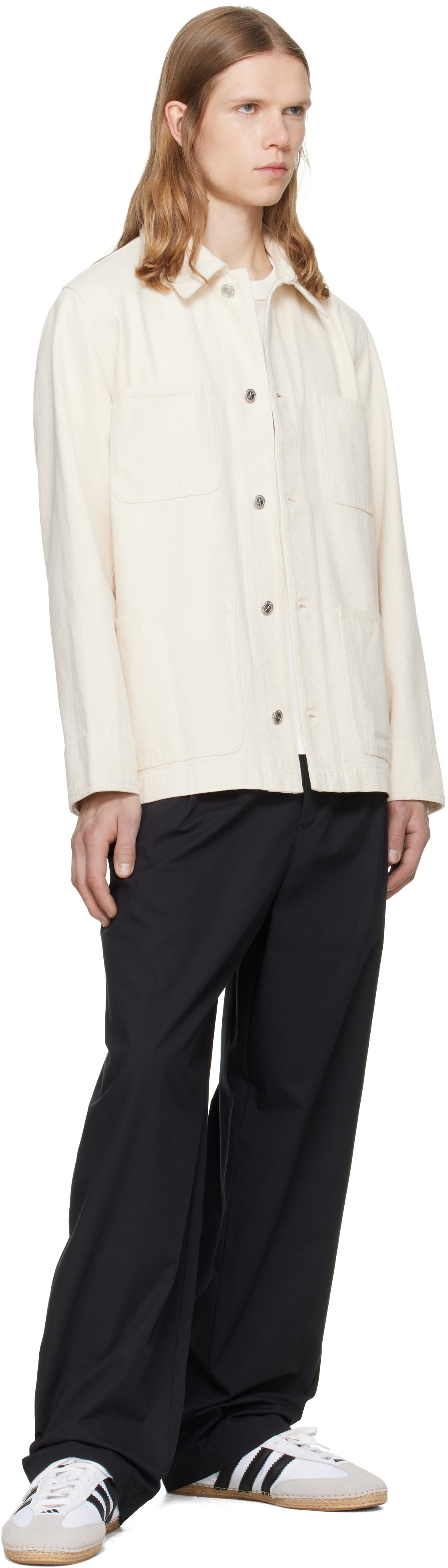 A.P.C. - Blouson Perec blanc cassé en denim