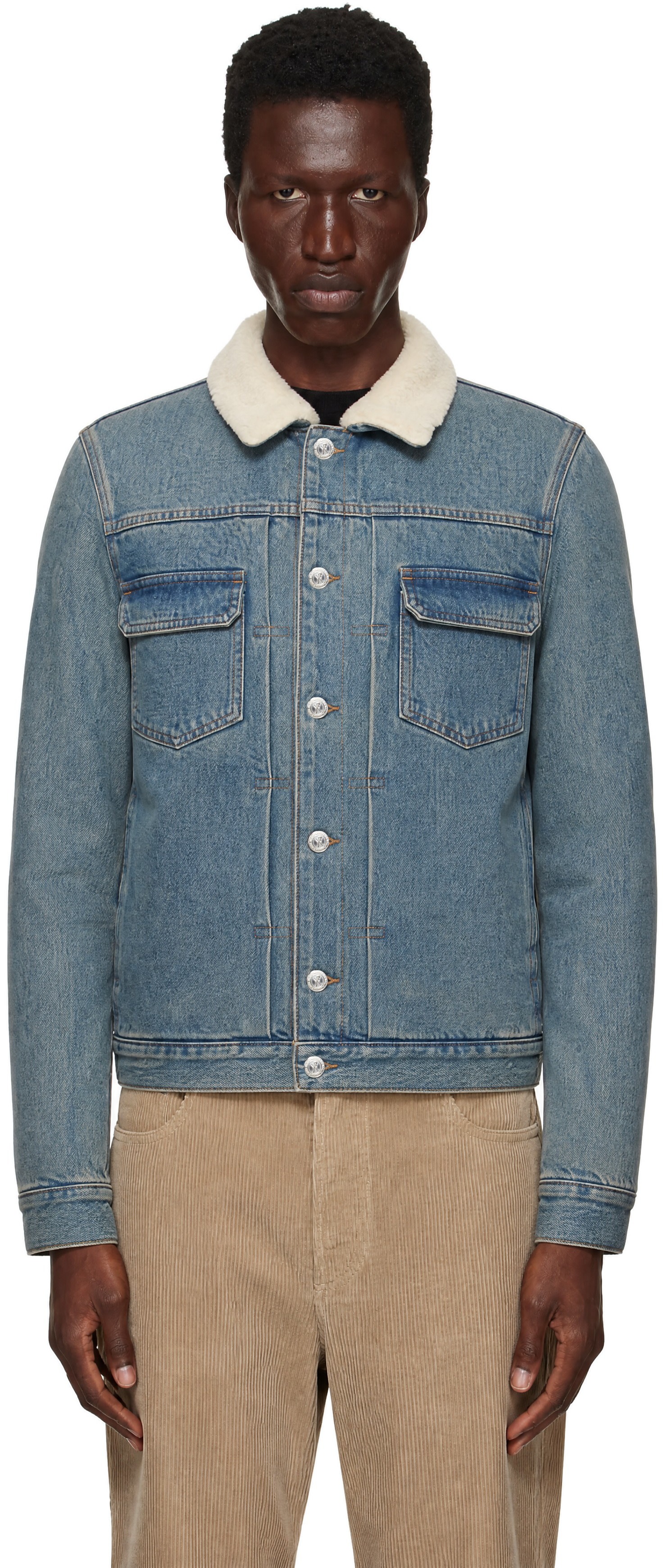 A.P.C. - Blouson Justin bleu en denim