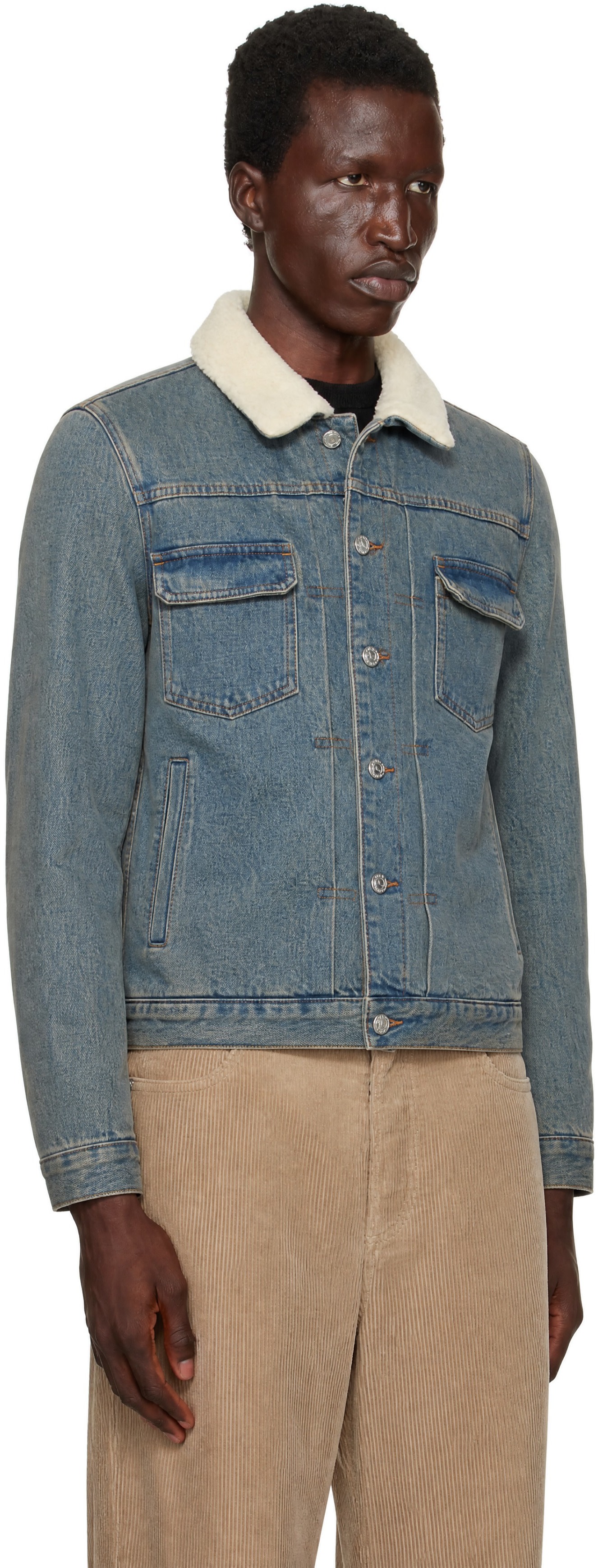 A.P.C. - Blouson Justin bleu en denim