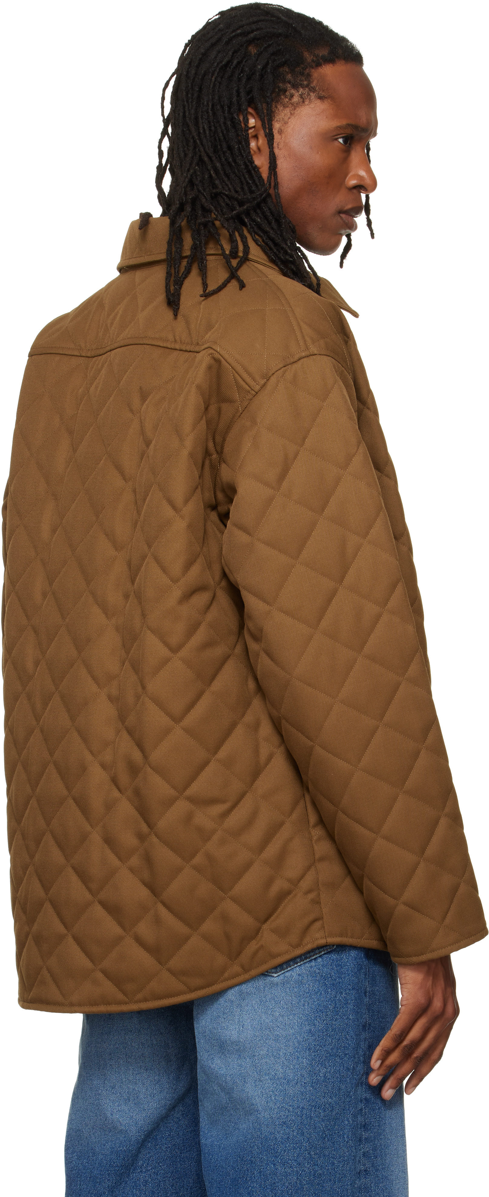 A.P.C. - Brown Quilted Wool Jacket