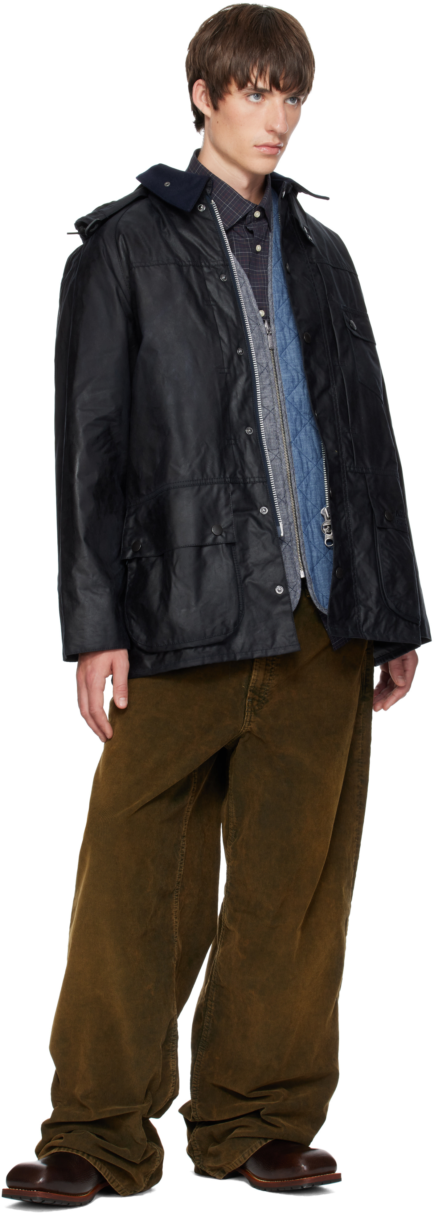 A.P.C. - ネイビー Barbourエディション Beaufort ワックス ジャケット