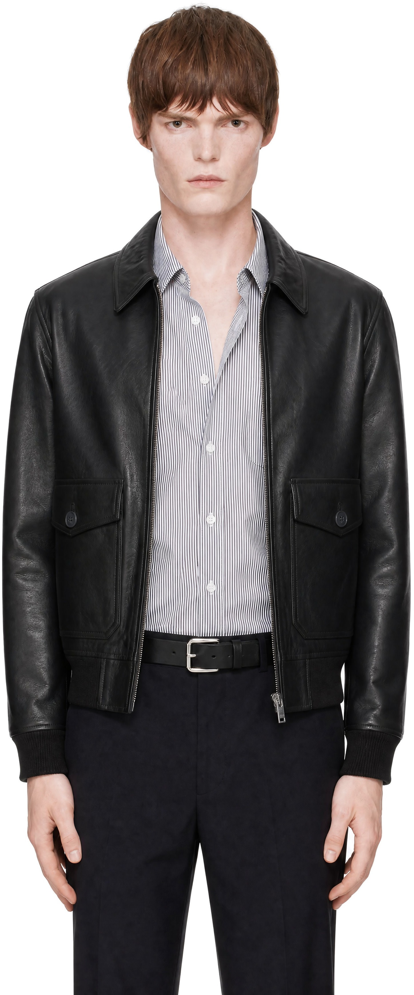 A.P.C. - Black Short Leather Jacket