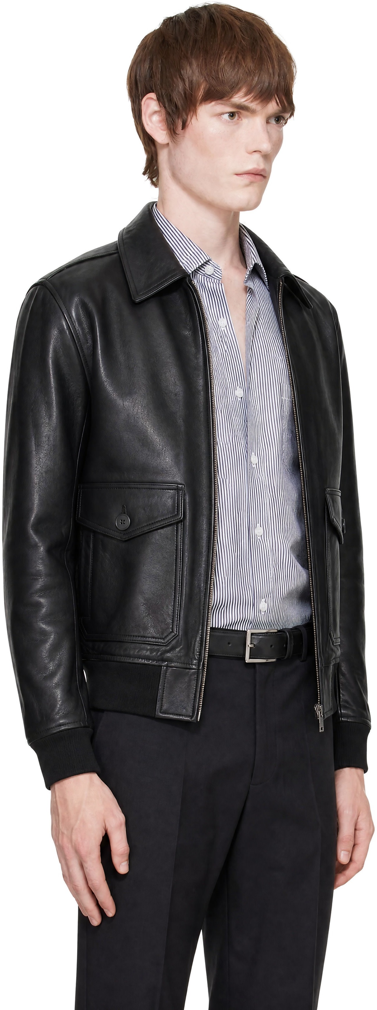 A.P.C. - Black Short Leather Jacket