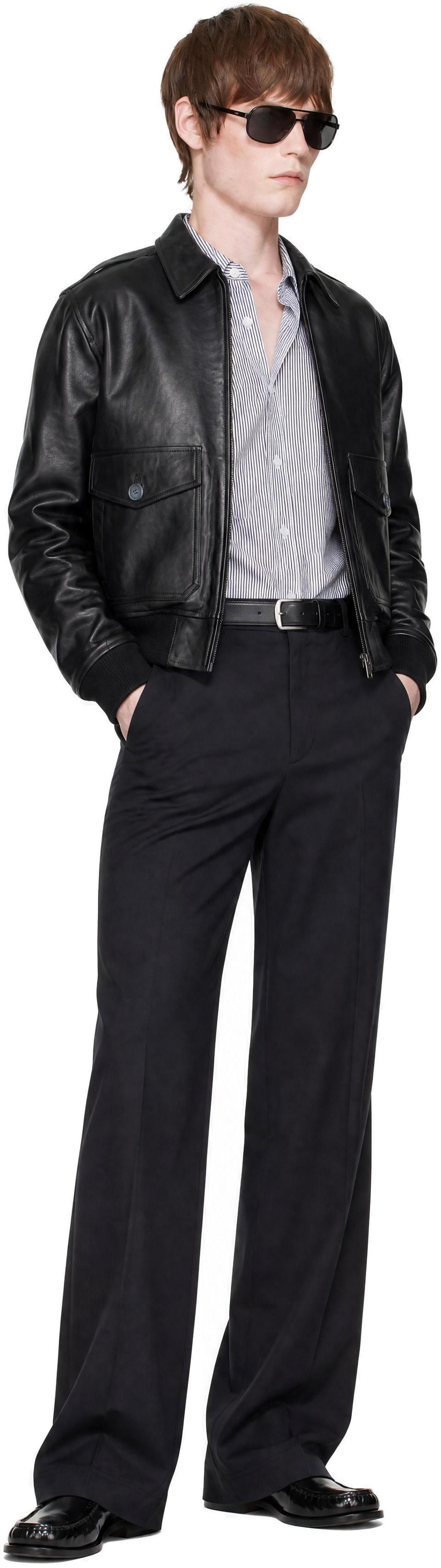 A.P.C. - Black Short Leather Jacket