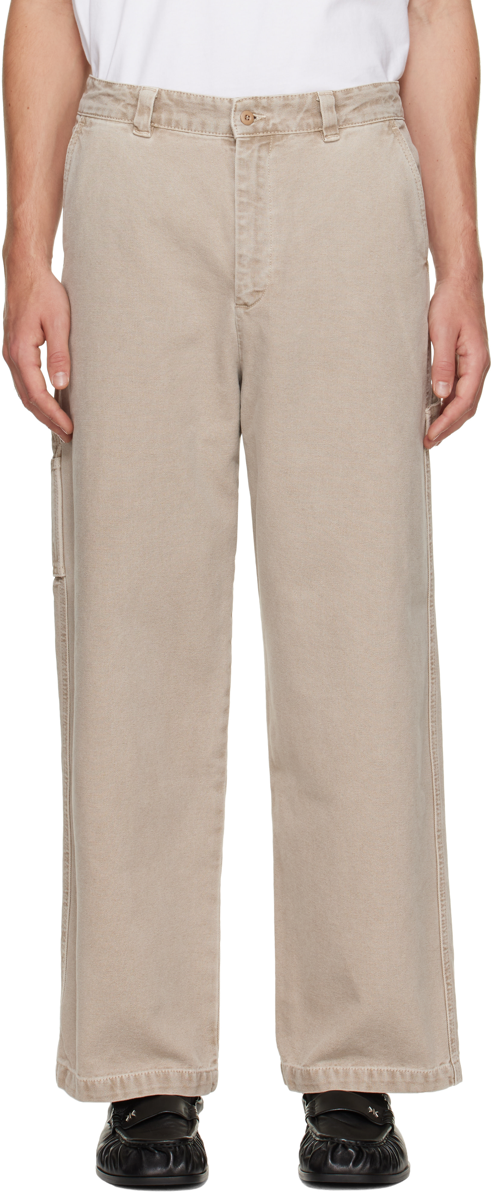 A.P.C. - Beige Canvas Carpenter Trousers