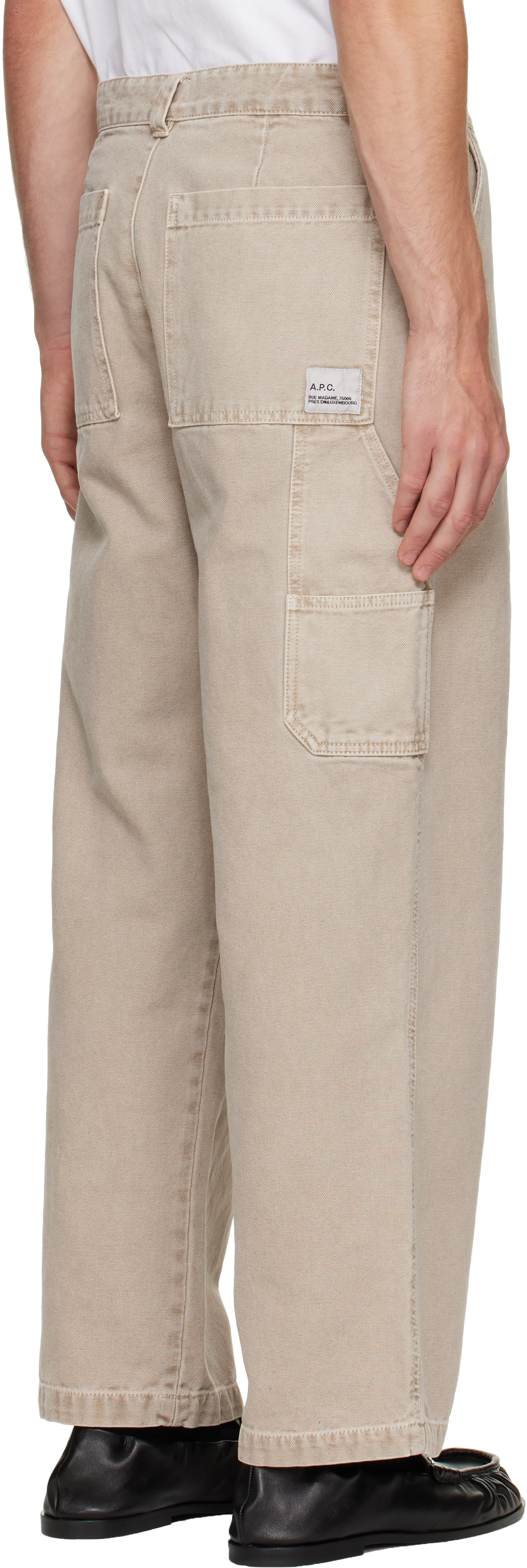 A.P.C. - Beige Canvas Carpenter Trousers