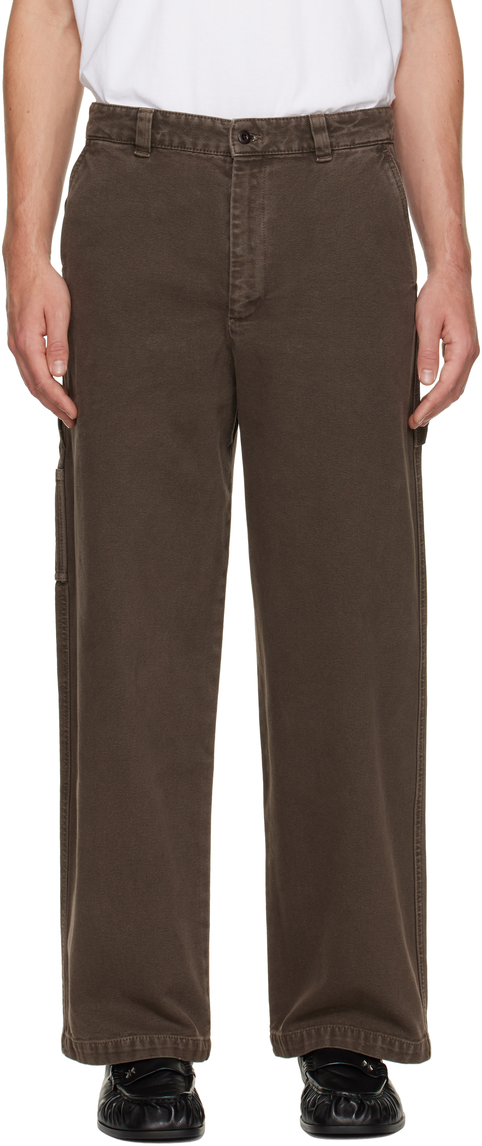 A.P.C. - Brown Canvas Carpenter Trousers