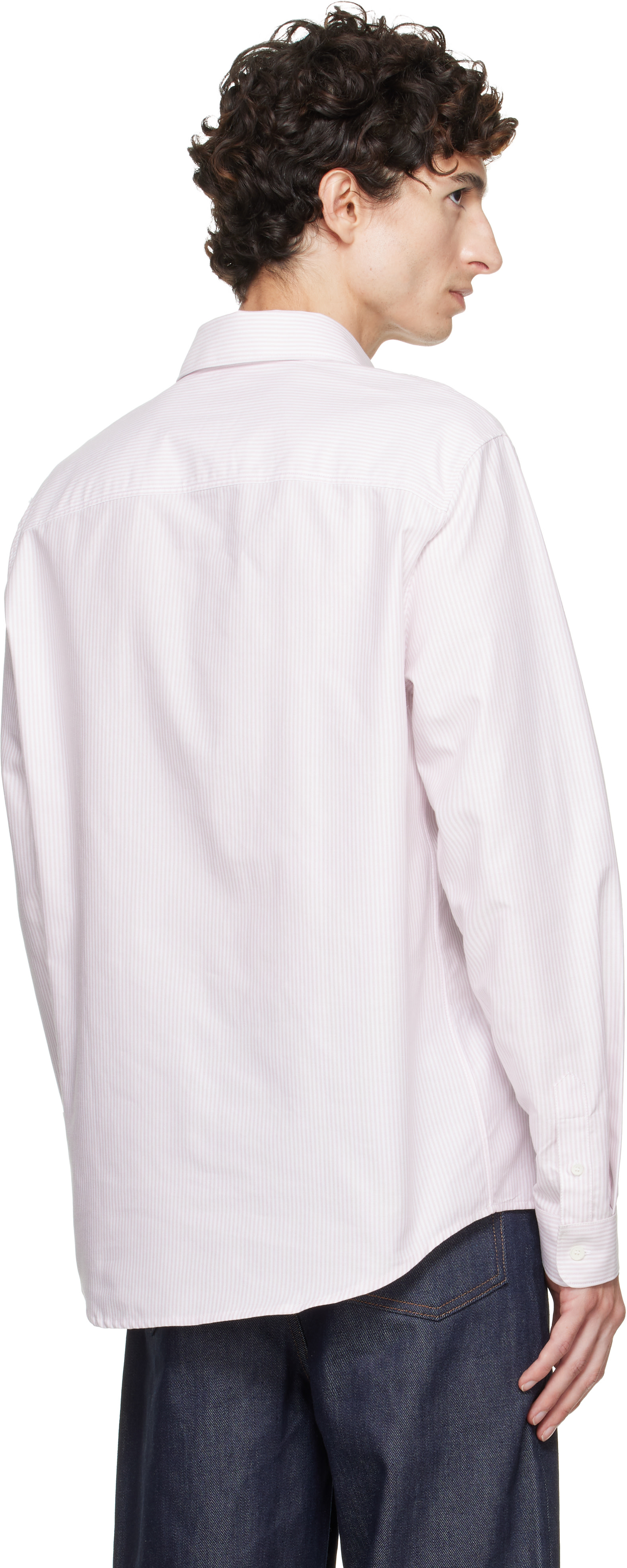 A.P.C. - Chemise Greg rose et blanc