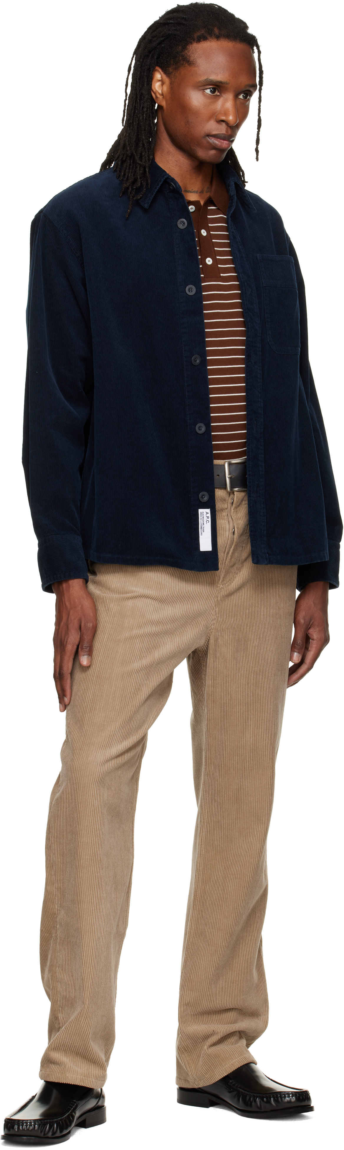 A.P.C. - Navy Basile Logo Overshirt