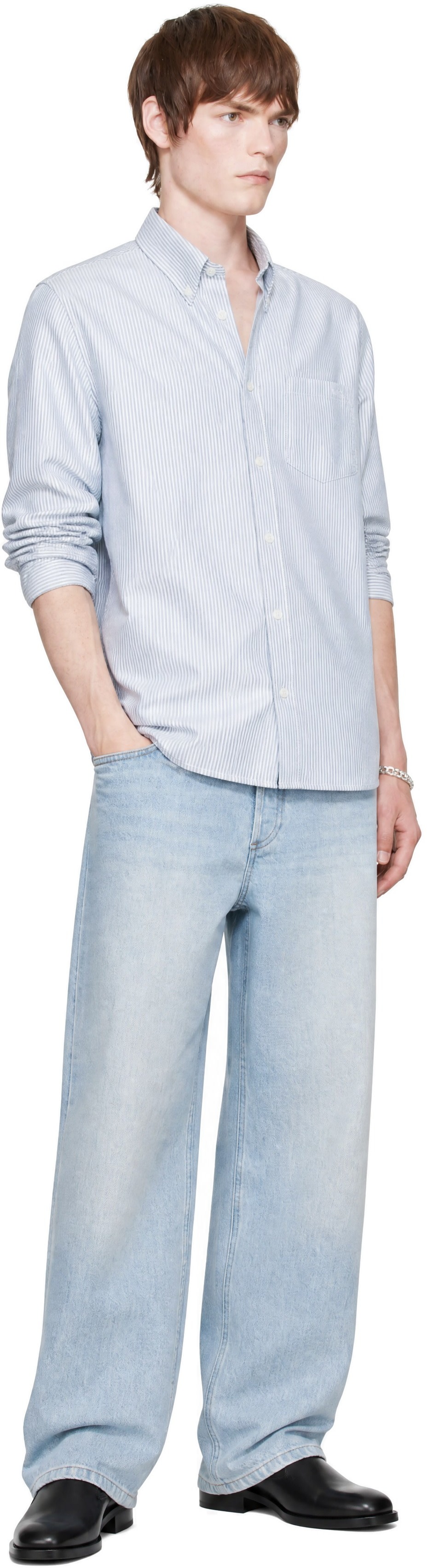 A.P.C. - Green & White Greg Shirt