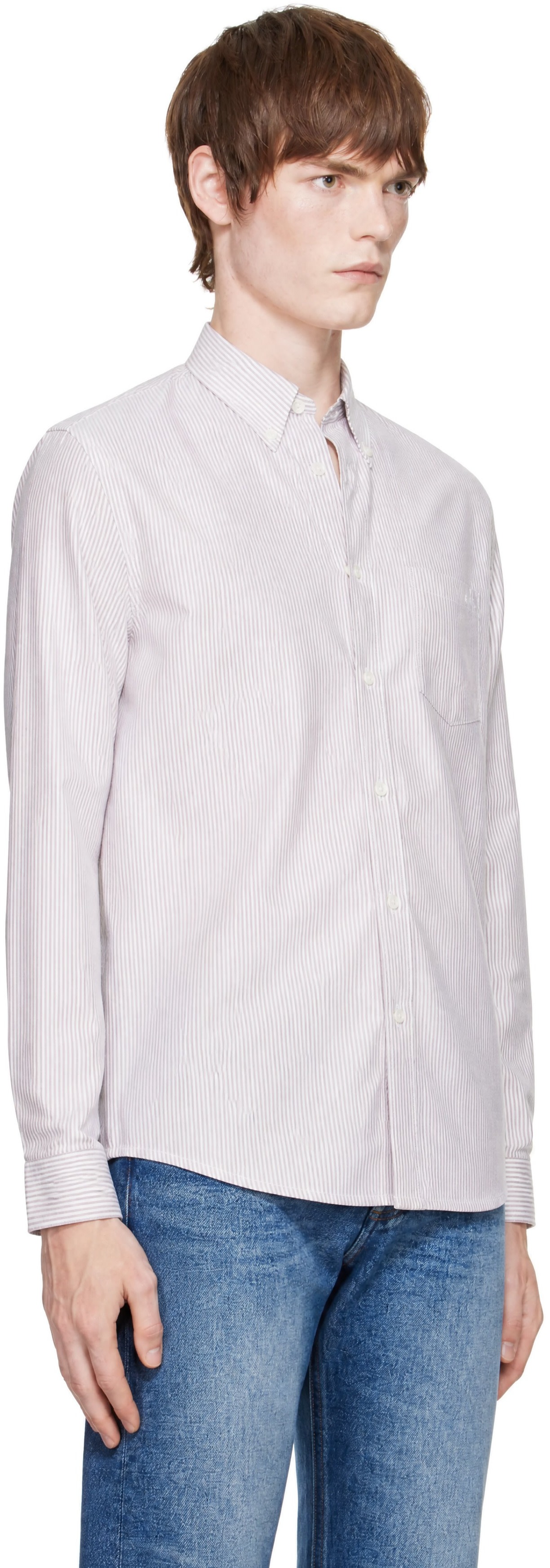 A.P.C. - Tan & White Greg Shirt