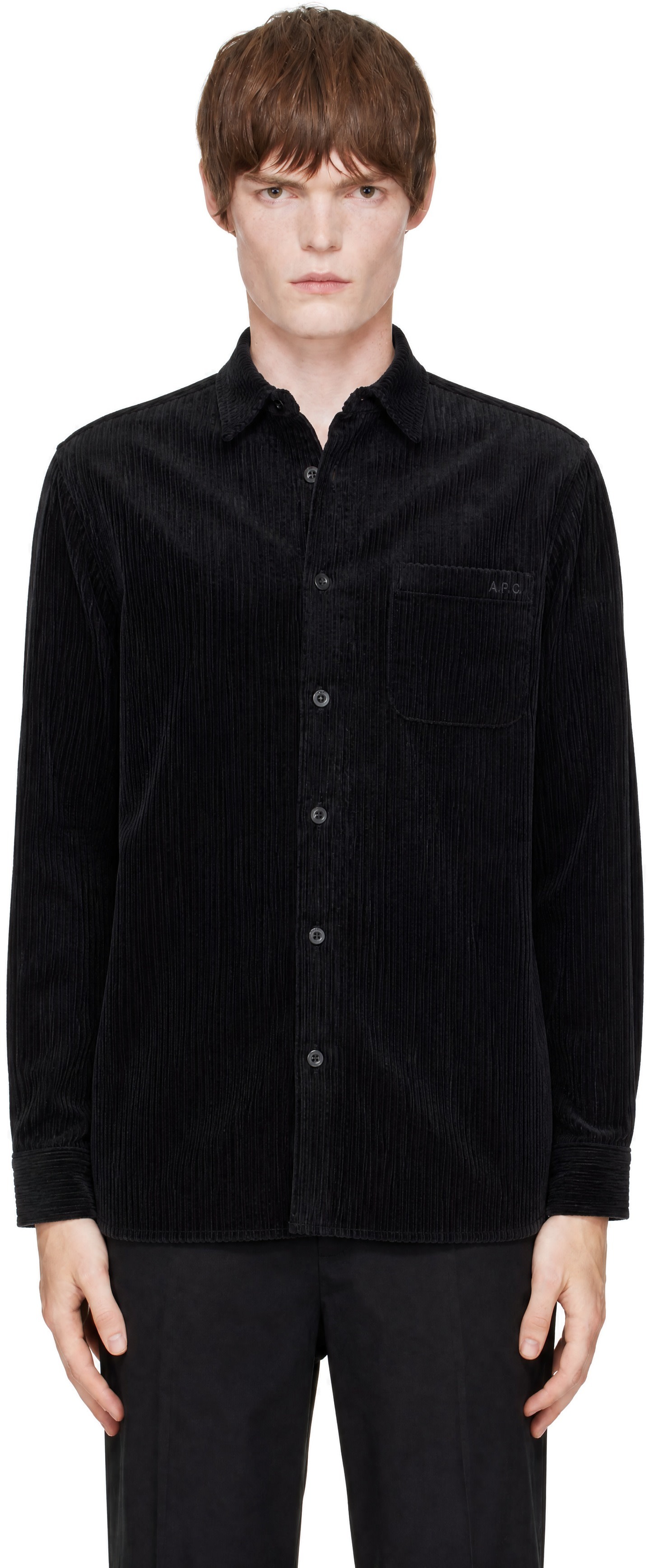 A.P.C. - Chemise Mateo noire à logo