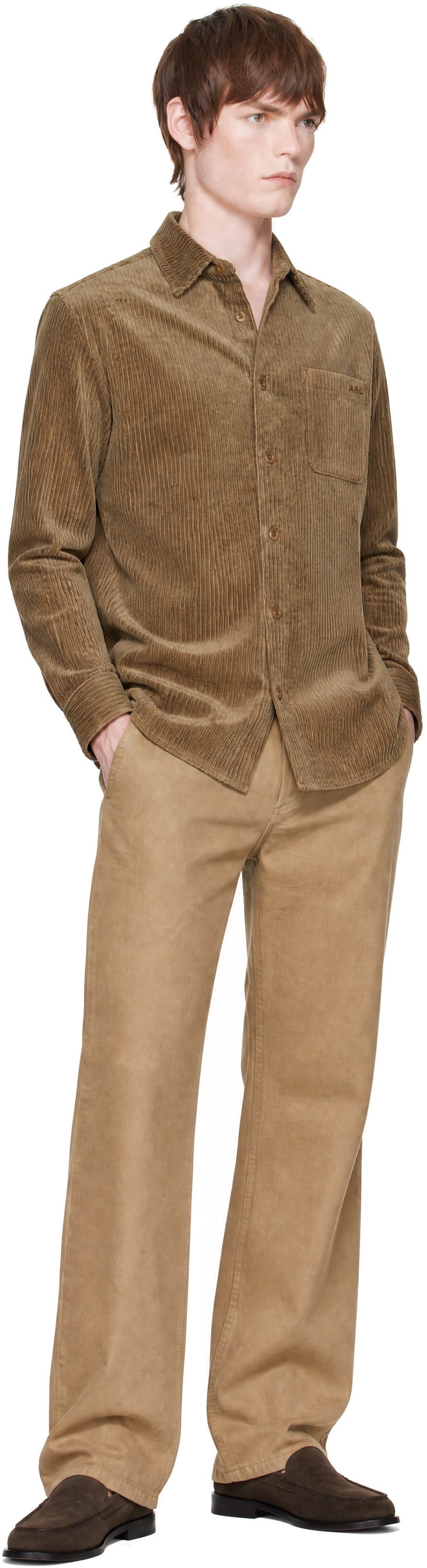 A.P.C. - Khaki Mateo Logo Shirt