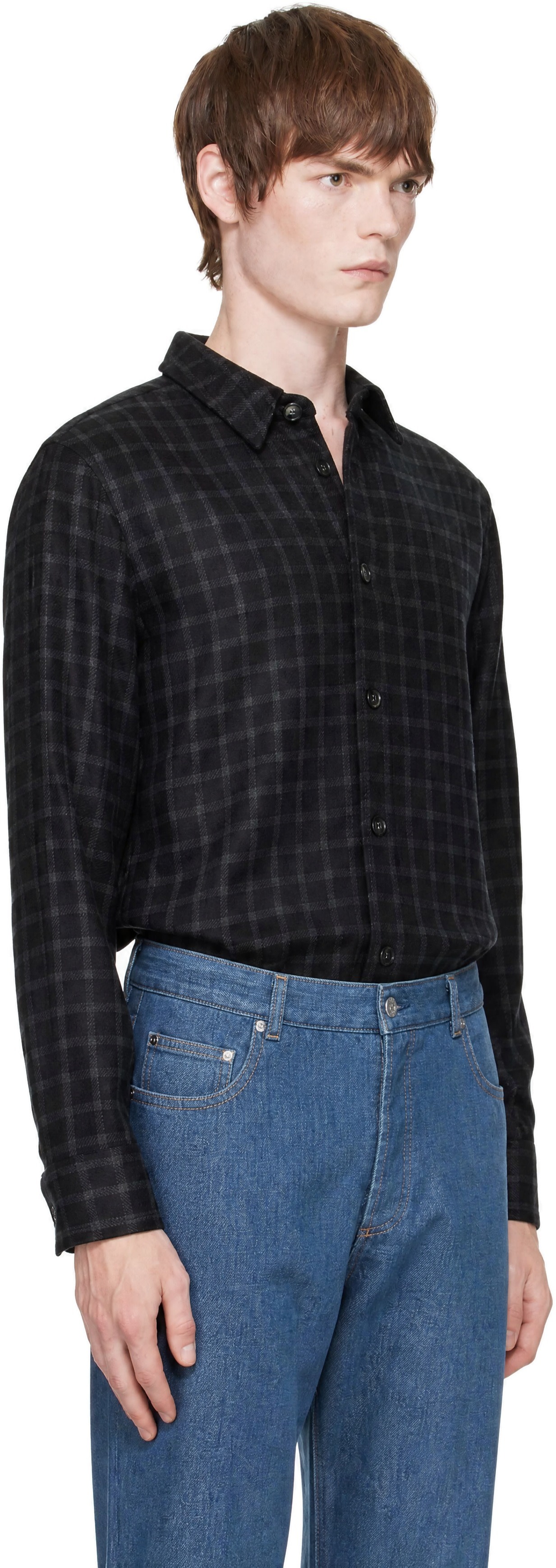 A.P.C. - Black Checked Overshirt