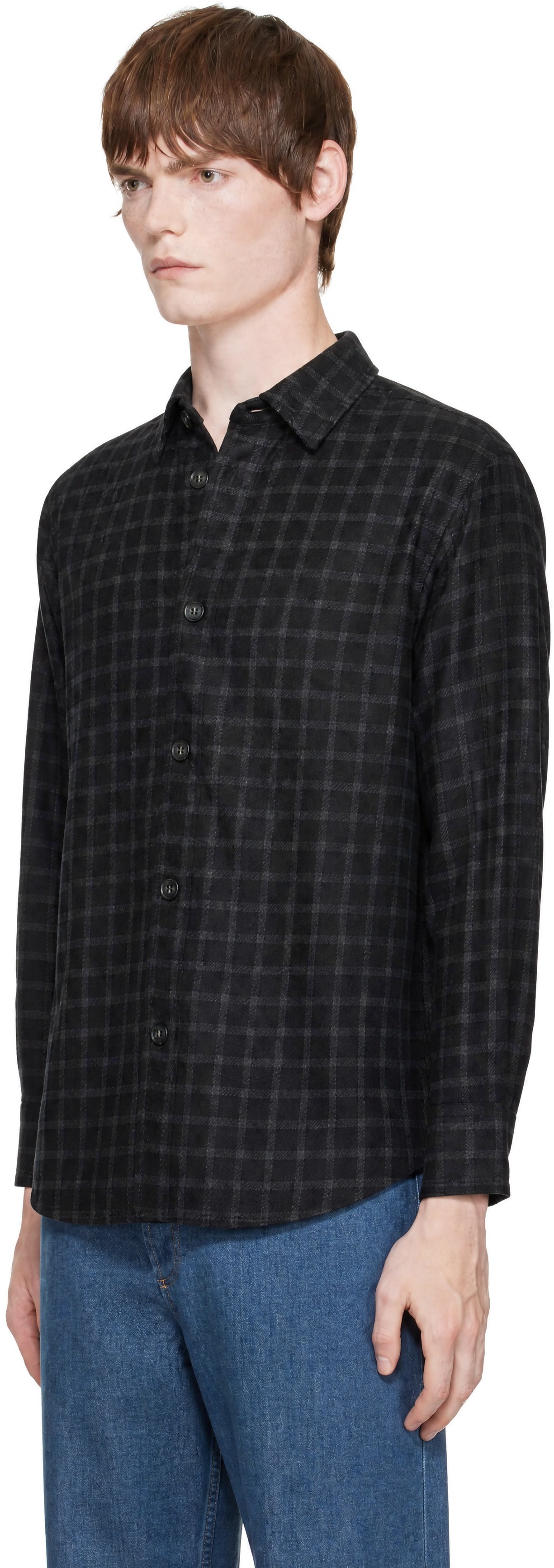 A.P.C. - Black Checked Overshirt