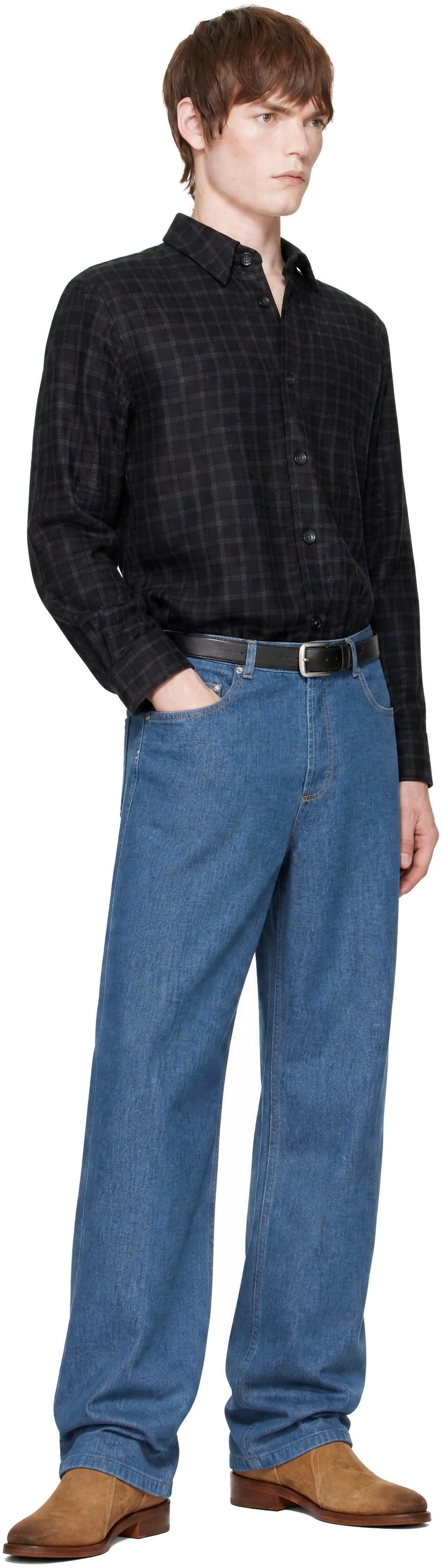 A.P.C. - Black Checked Overshirt