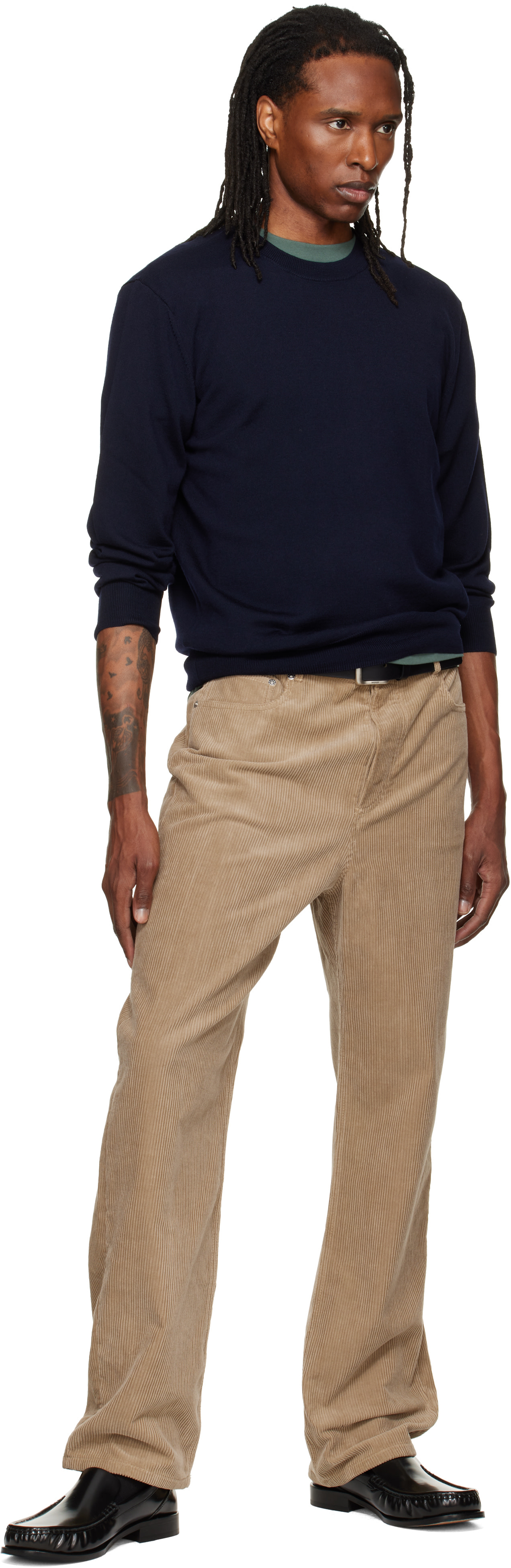 A.P.C. - Pull Matthieu bleu marine en laine