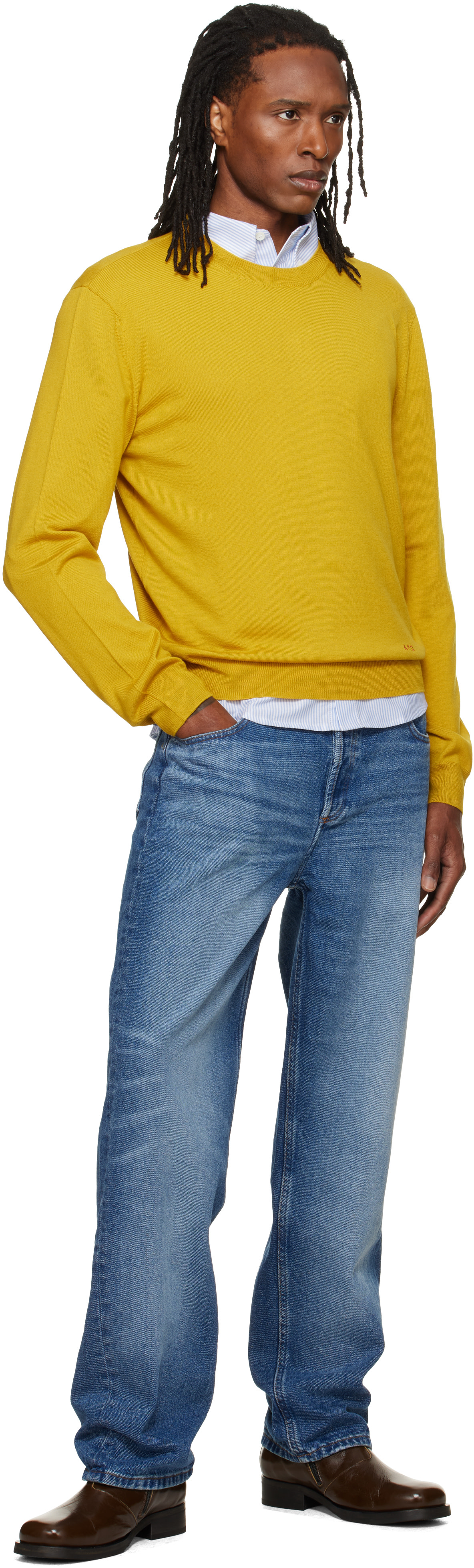 A.P.C. - Pull jaune en laine