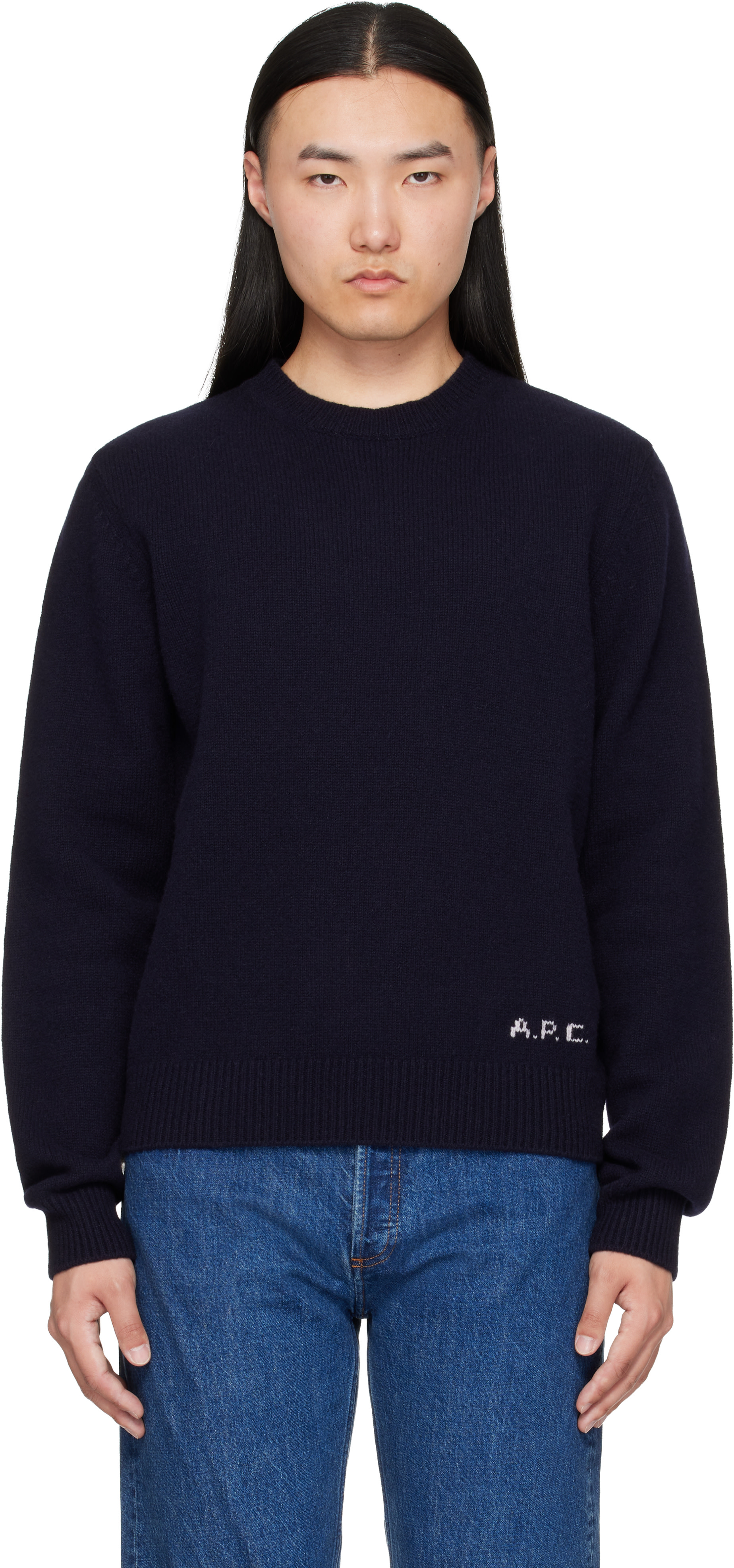 A.P.C. - 네이비 에드몬드 스웨터