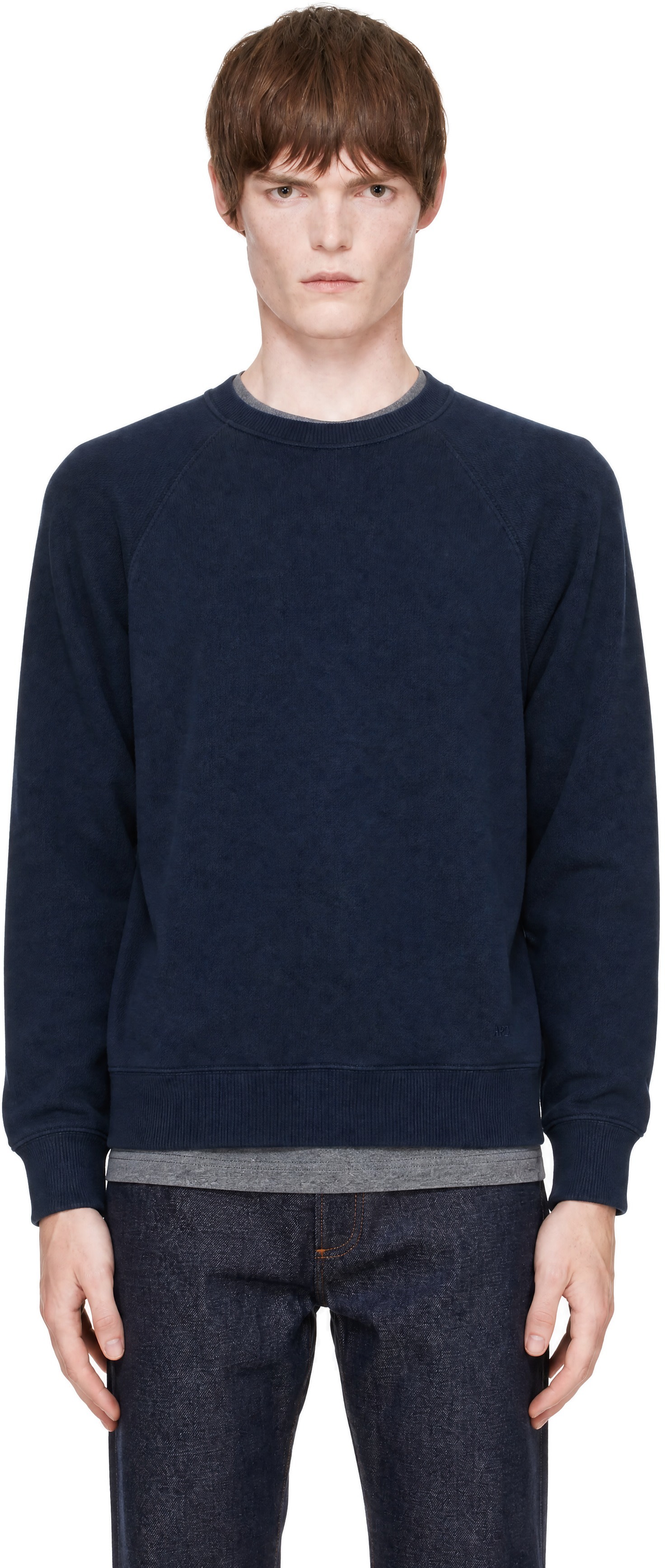 A.P.C. - Navy Raglan Sleeves Sweatshirt