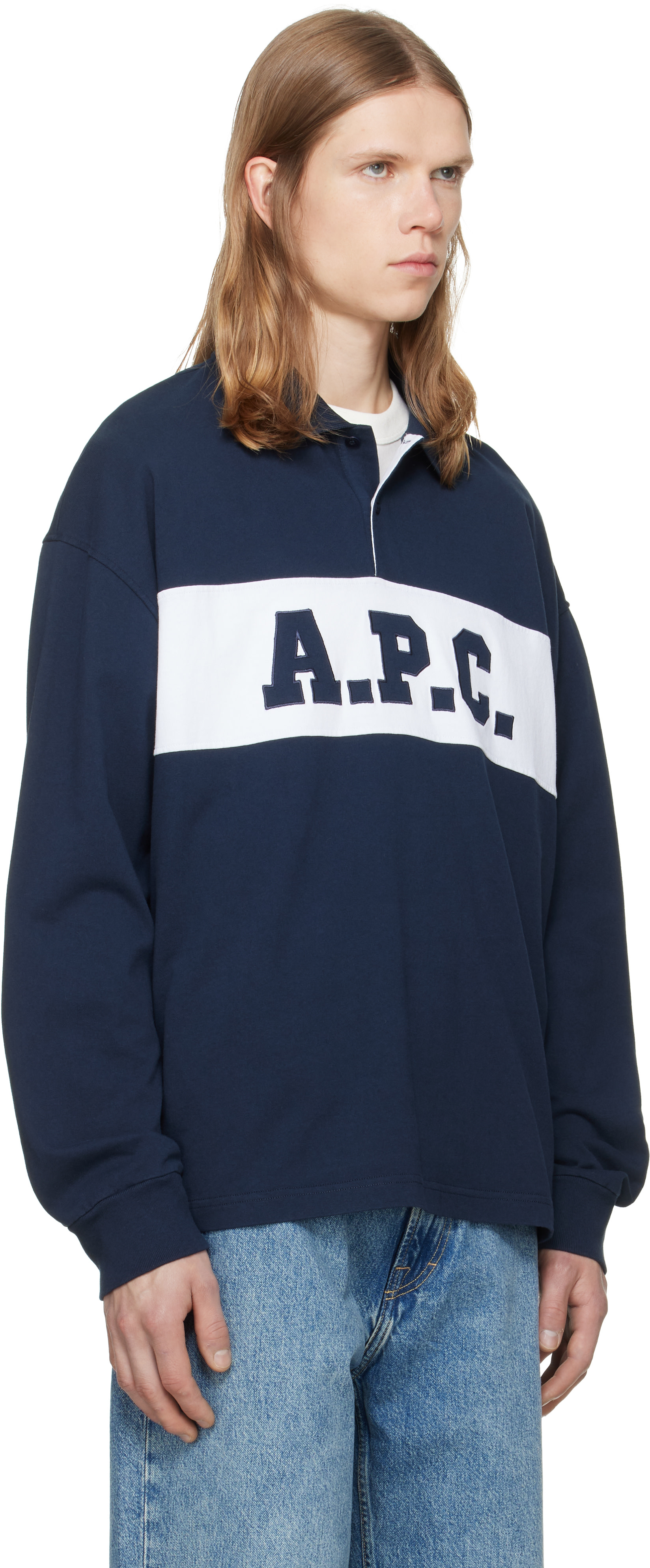 A.P.C. - Navy Rugby Polo