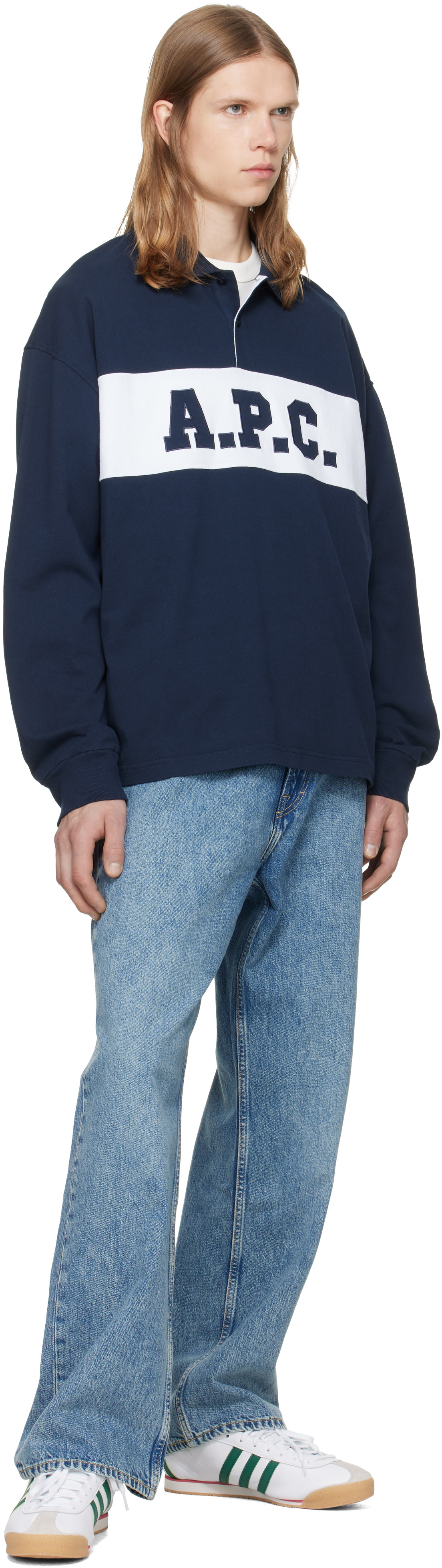 A.P.C. - Navy Rugby Polo