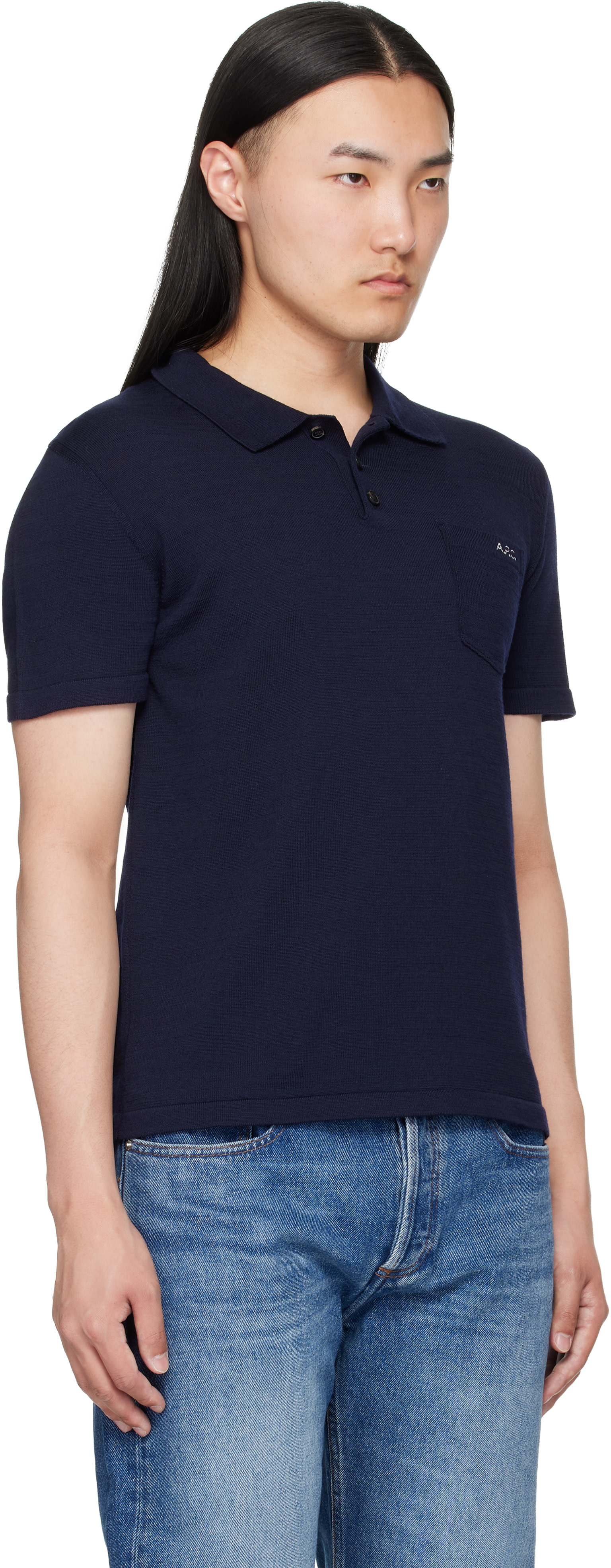 A.P.C. - Polo Gide bleu marine