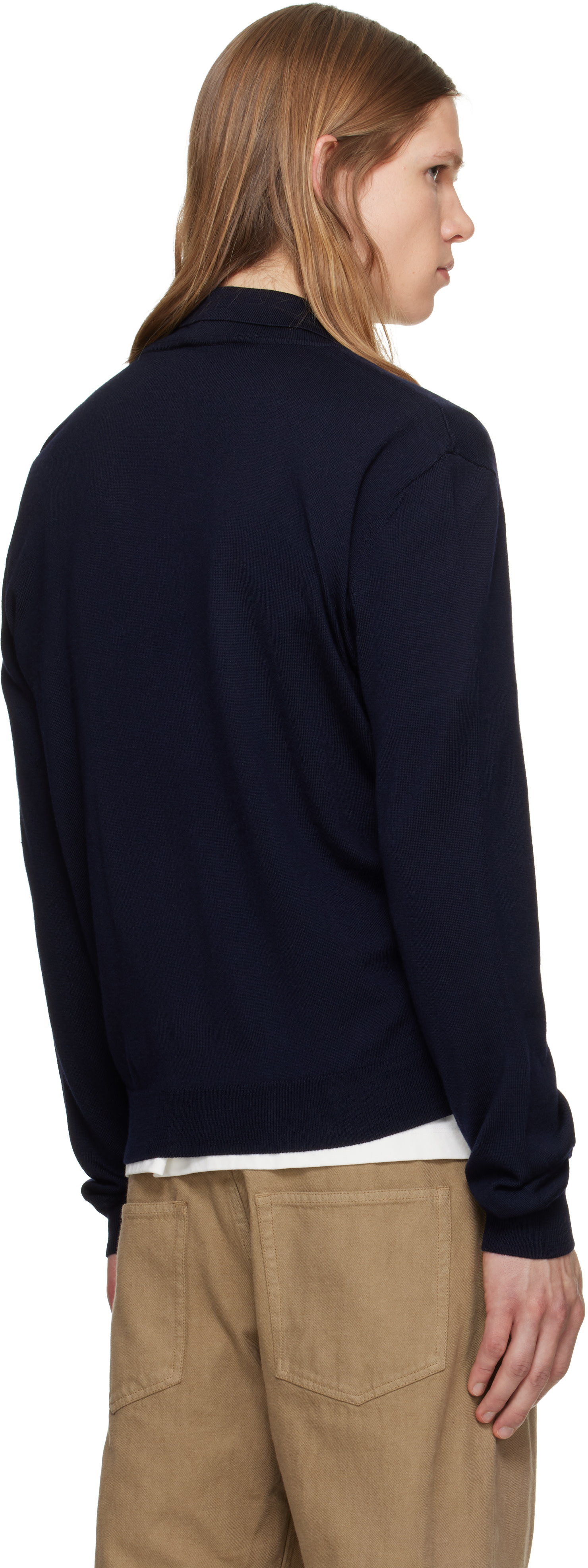 A.P.C. - Navy Riou Wool Polo