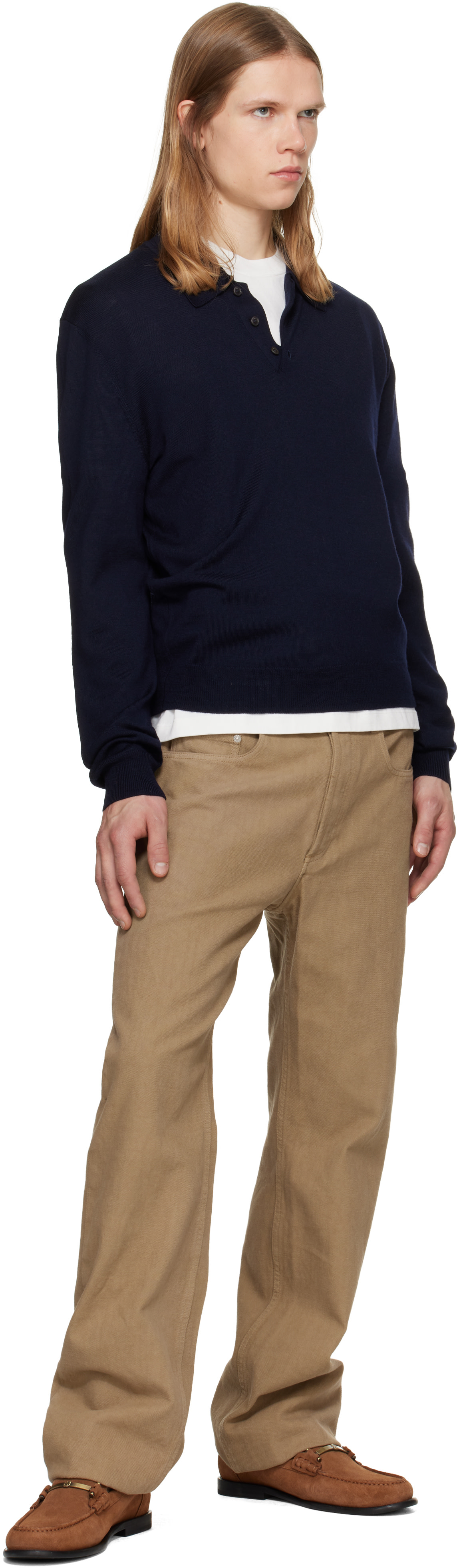 A.P.C. - Navy Riou Wool Polo