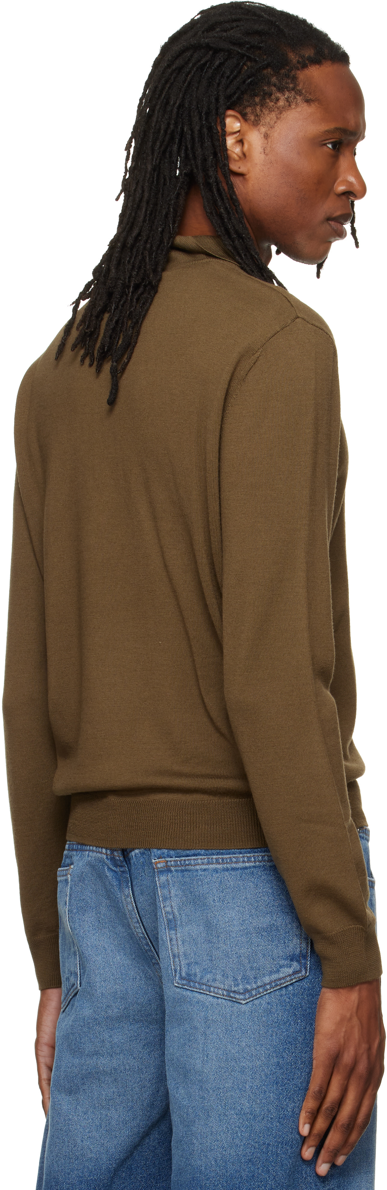 A.P.C. - Khaki Wool Polo