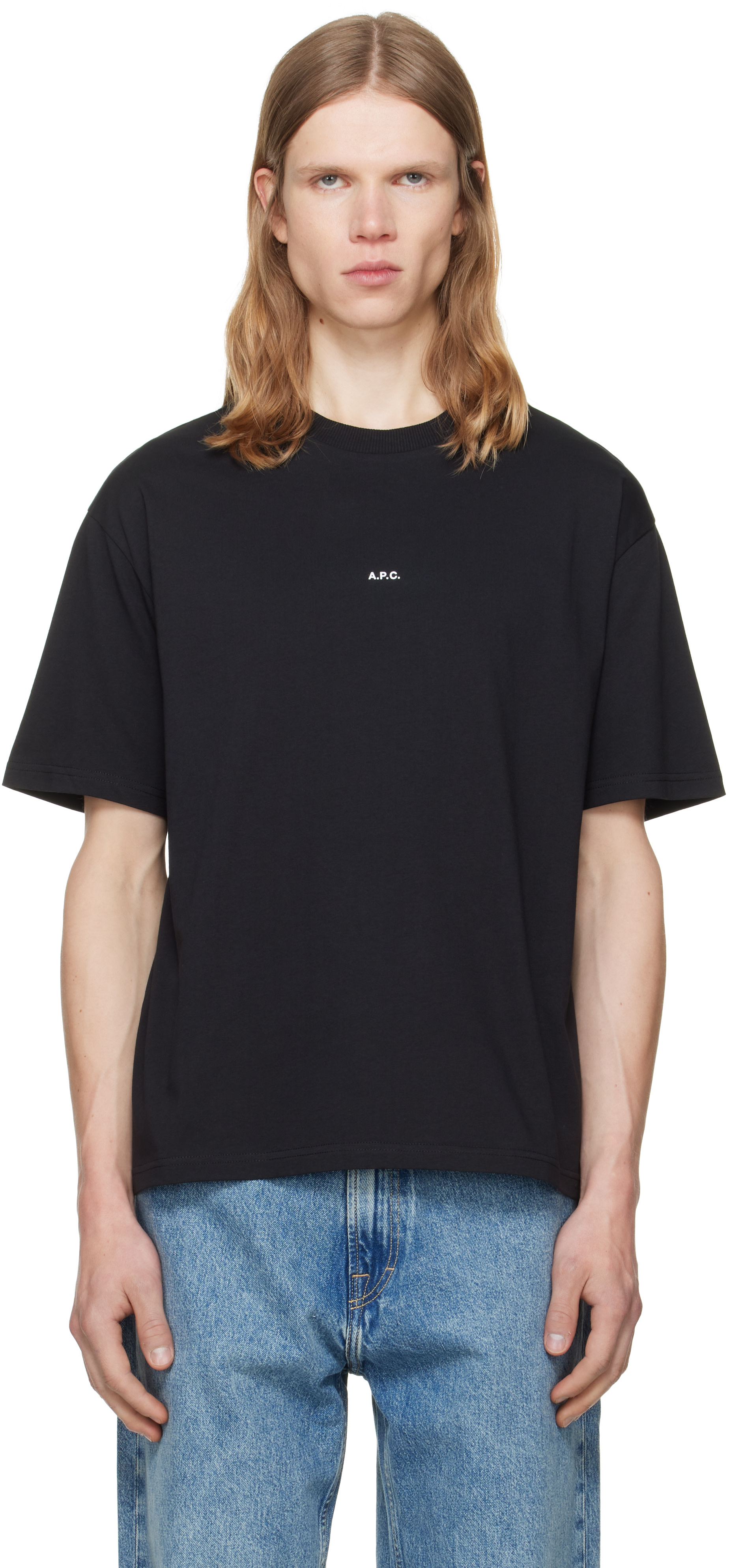A.P.C. - ブラック Boxy Micro Logo Tシャツ