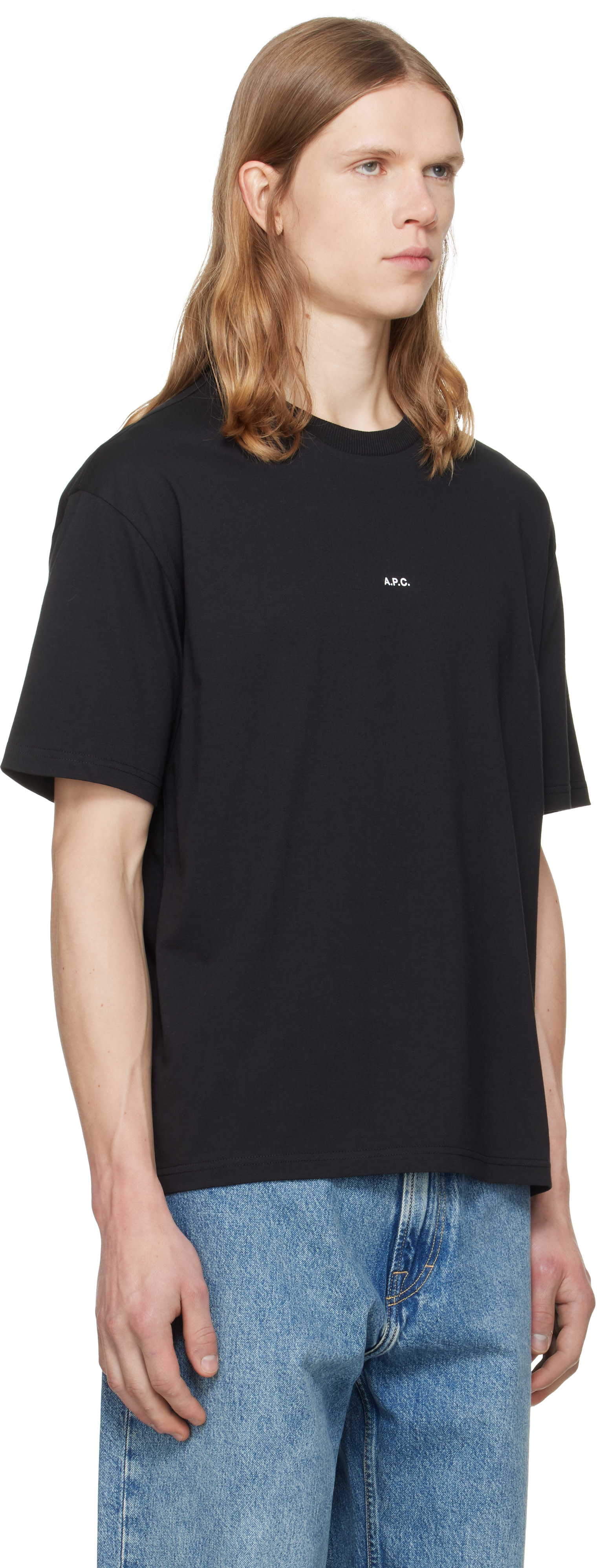 A.P.C. - ブラック Boxy Micro Logo Tシャツ