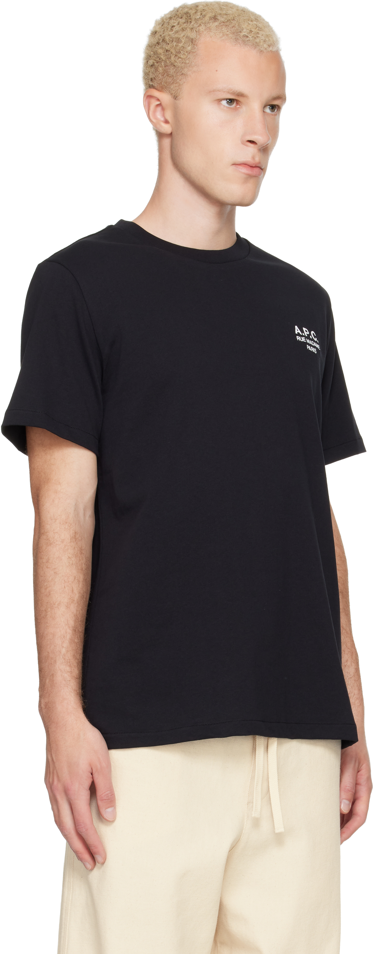 A.P.C.: Black Standard 'Rue Madame' T-shirt | SSENSE