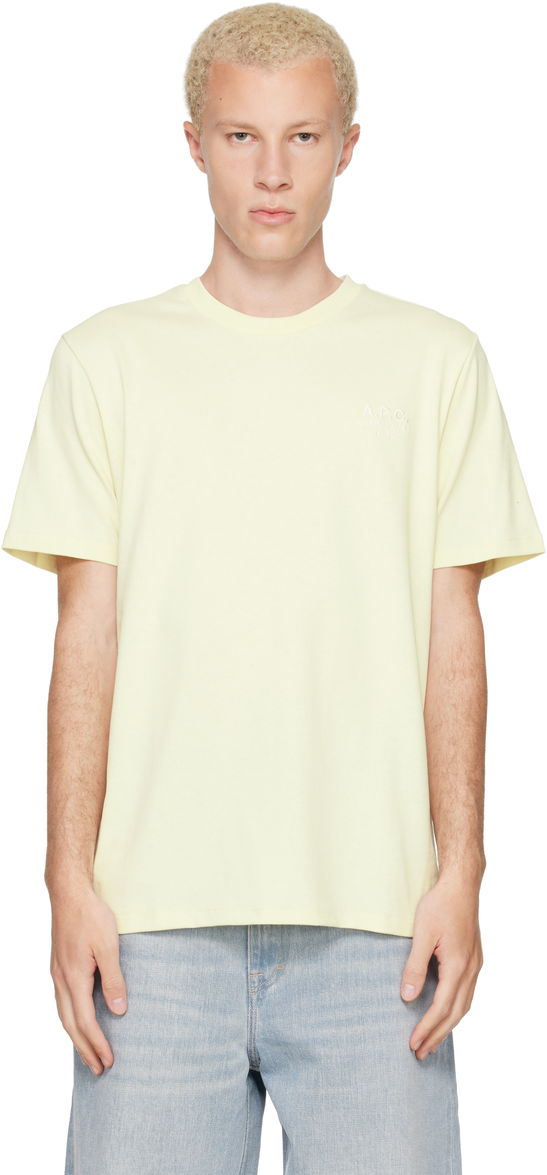 A.P.C.: Off-White Standard 'Rue Madame' T-shirt | SSENSE