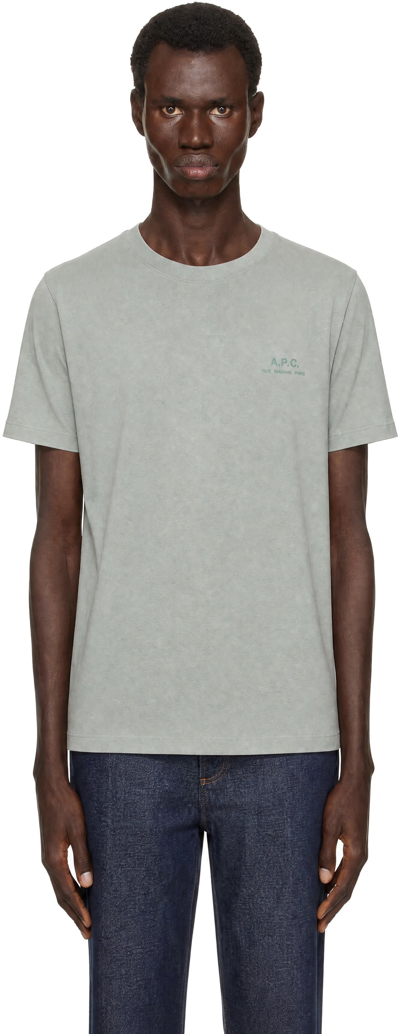 A.P.C. - T-shirt vert à logo