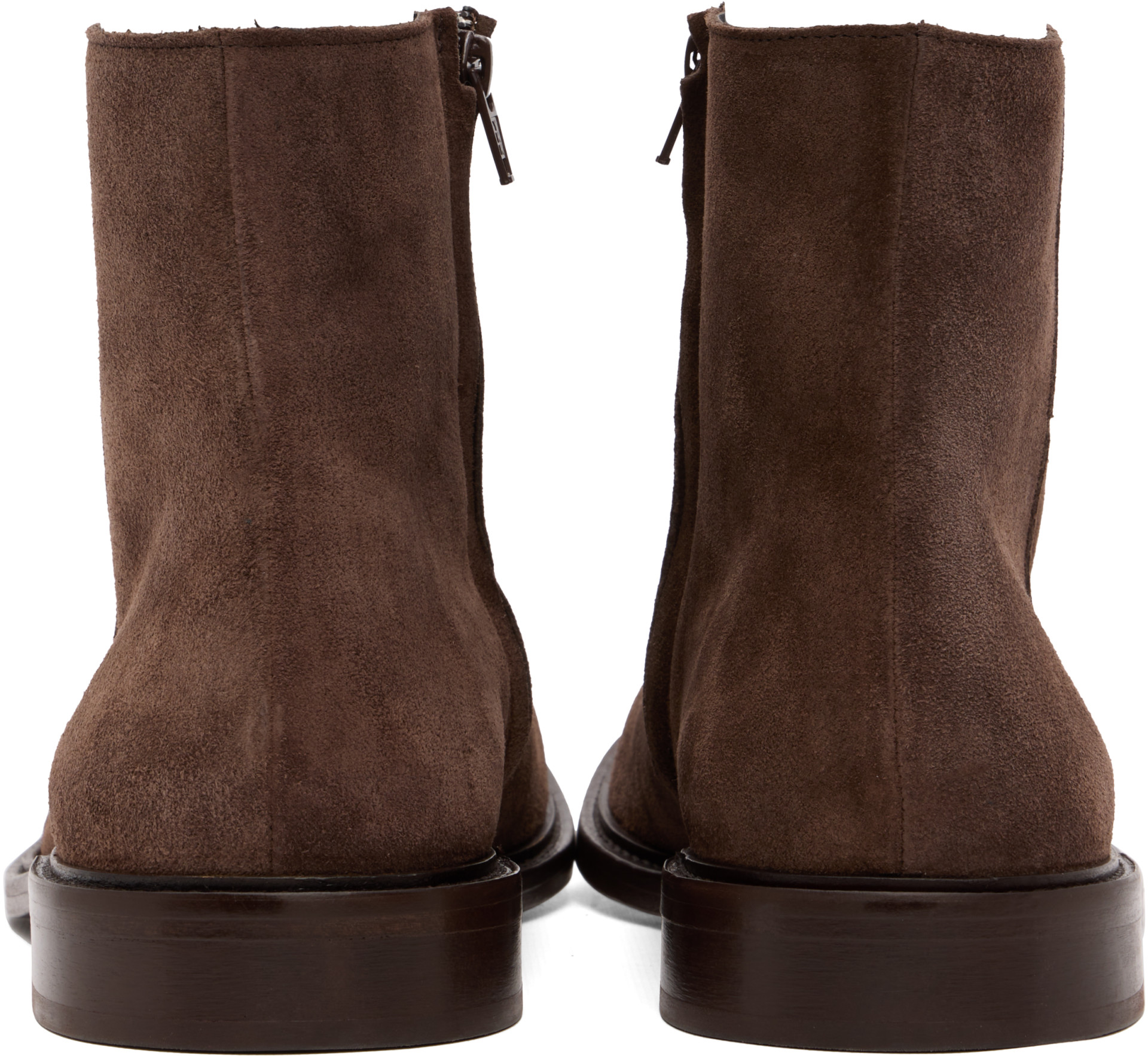 A.P.C. - Bottines brunes en suède
