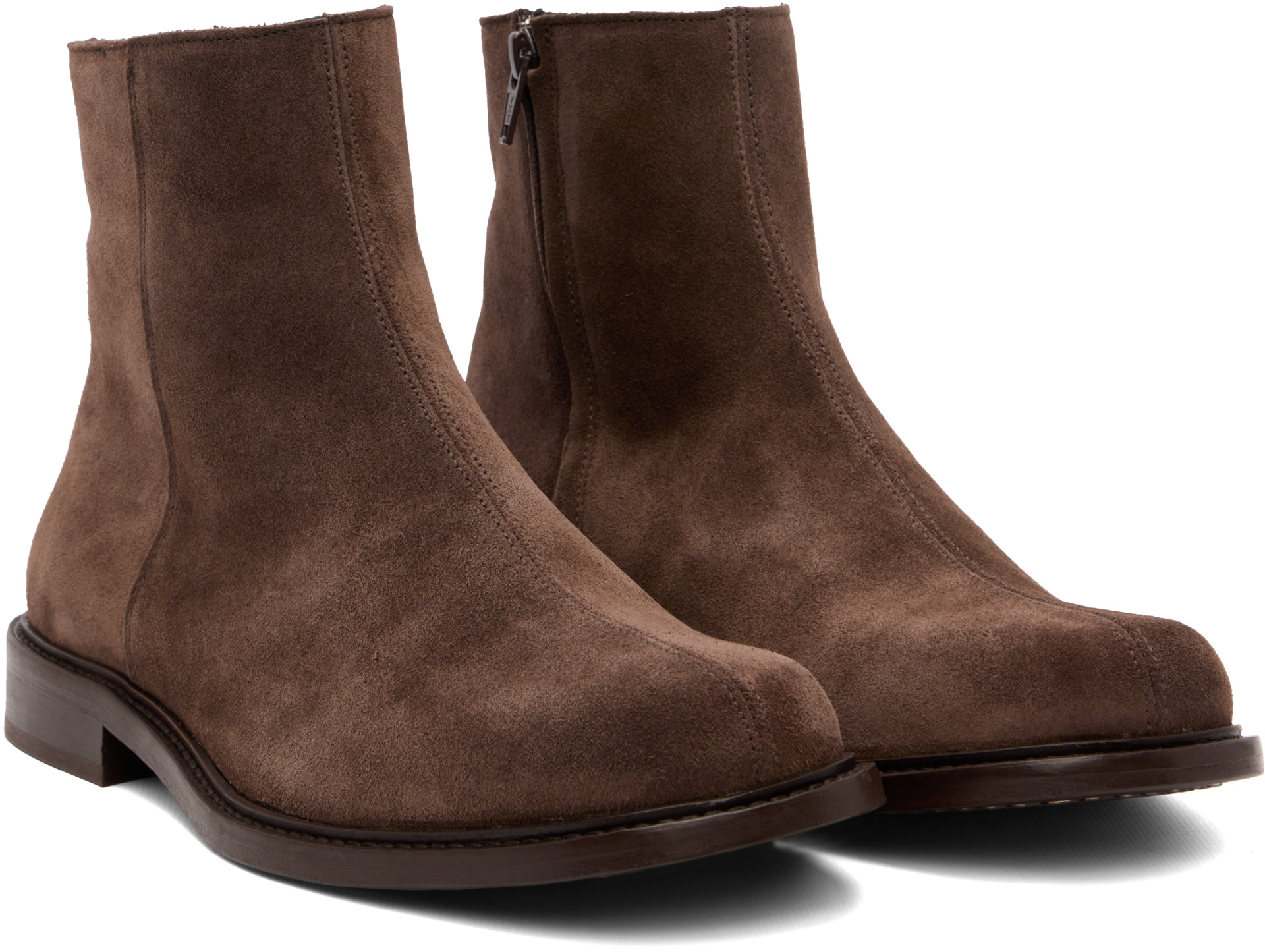 A.P.C. - Bottines brunes en suède