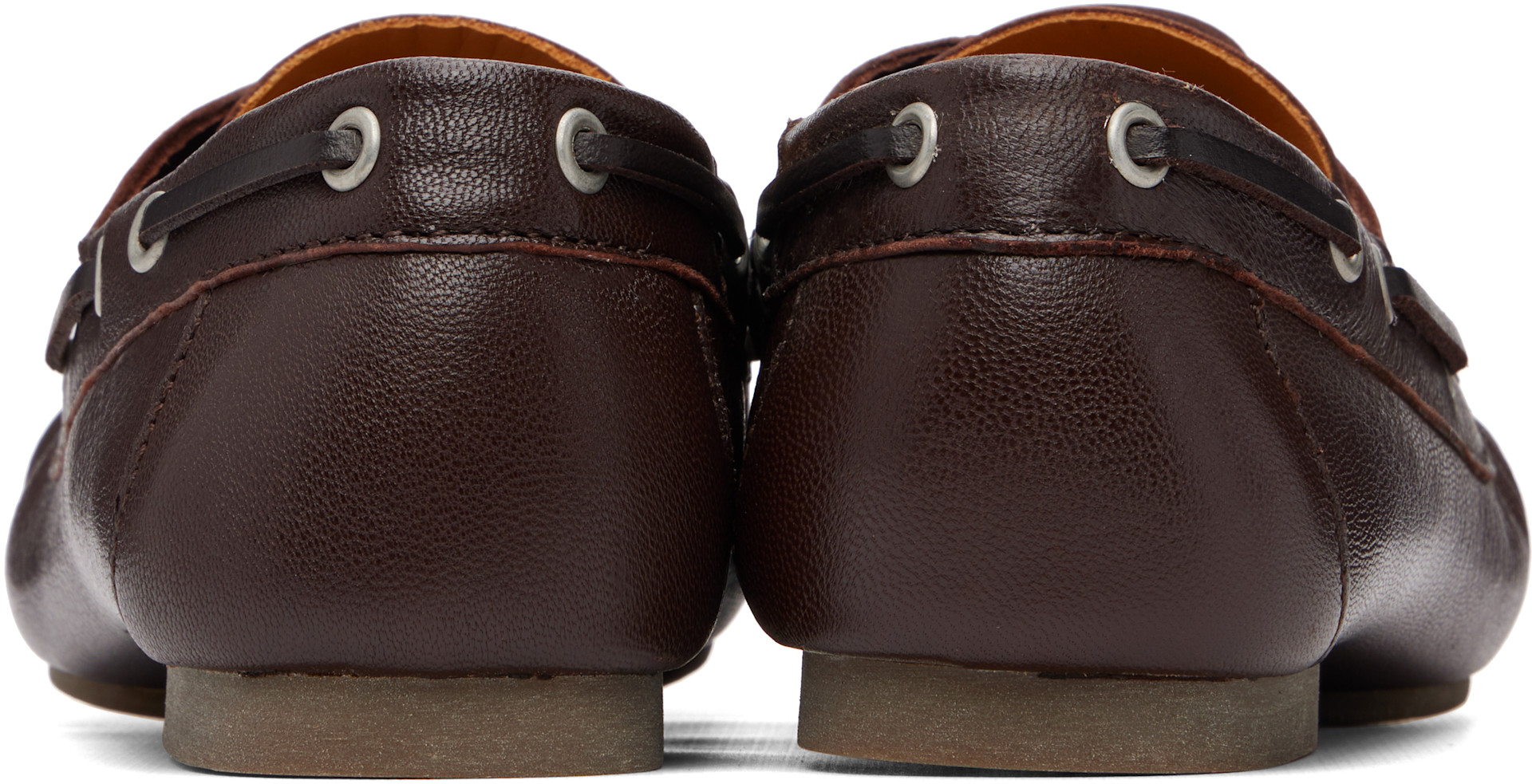 A.P.C. - Brown Camille Boat Shoes