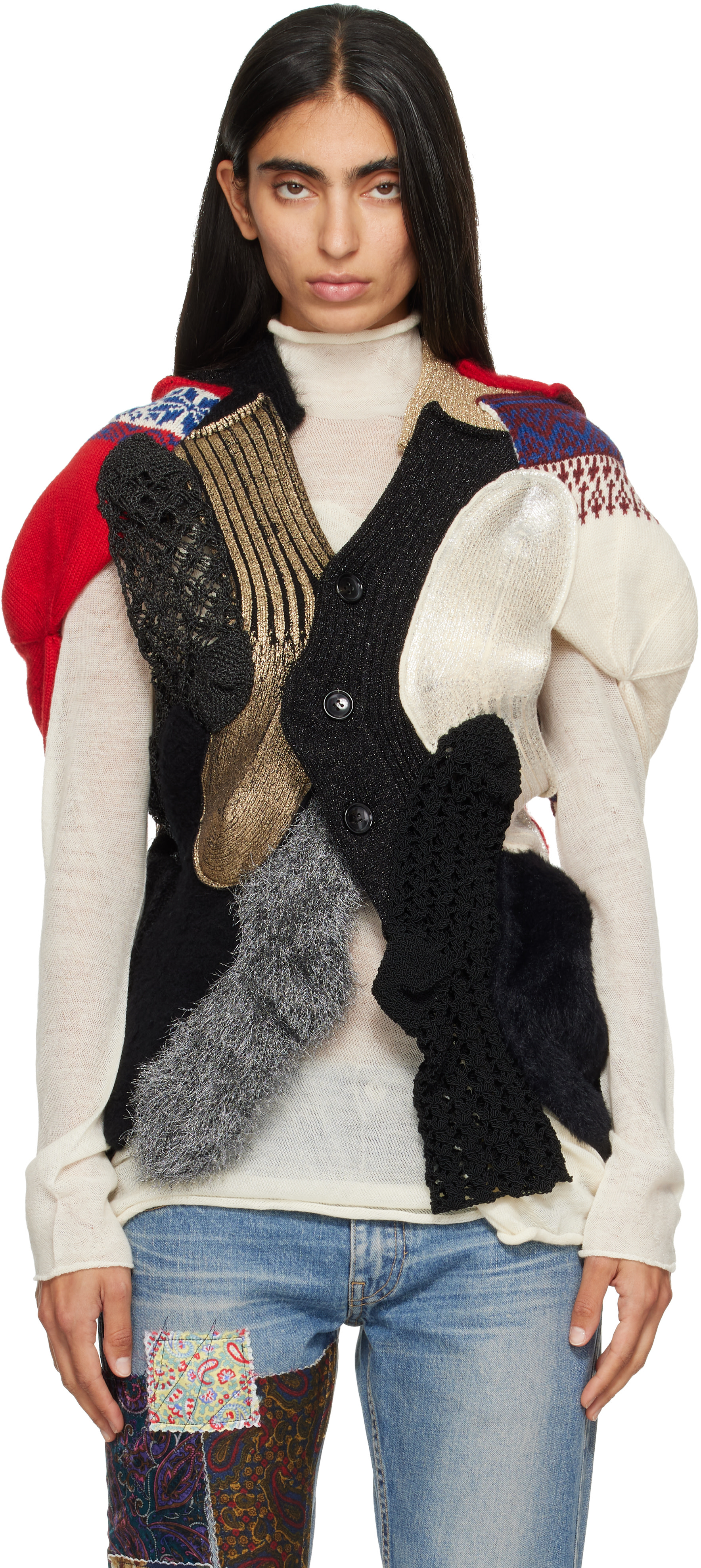 Junya Watanabe - Multicolor Patchwork Cardigan