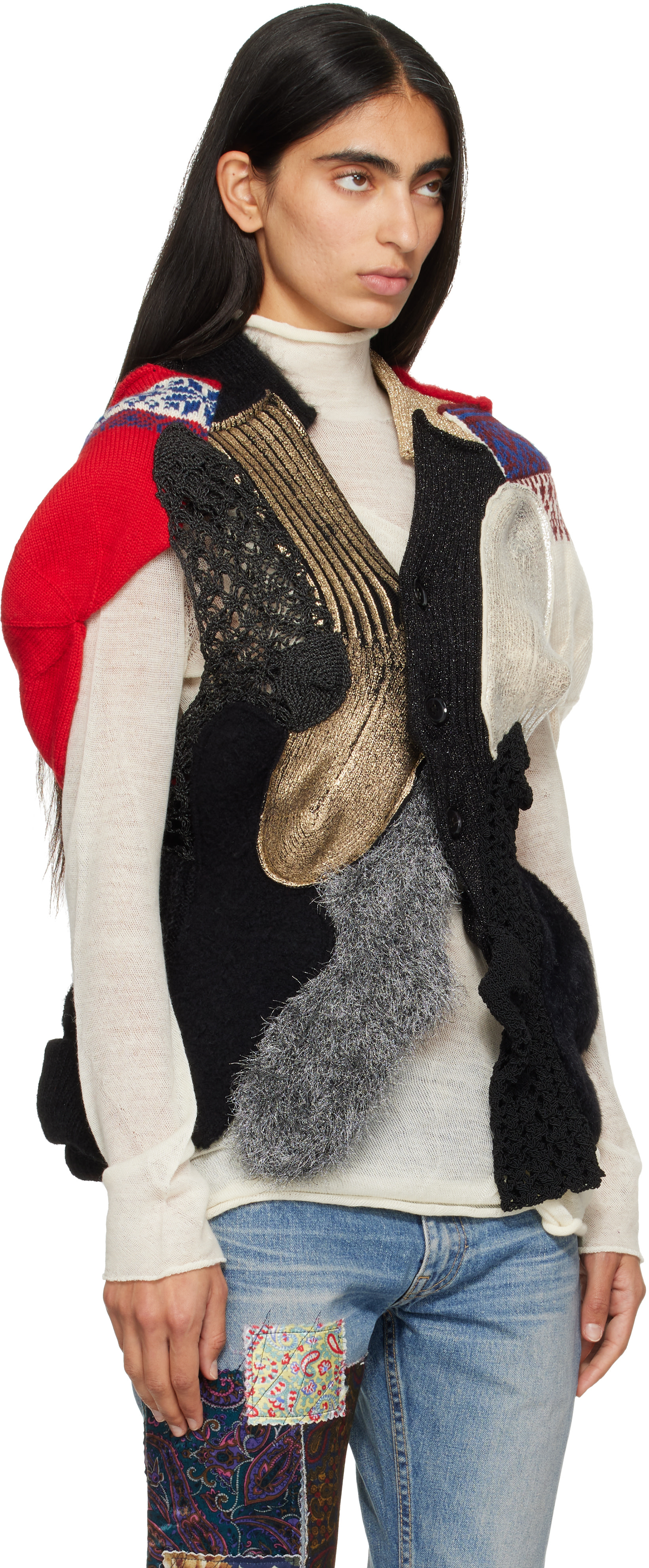 Junya Watanabe - Multicolor Patchwork Cardigan