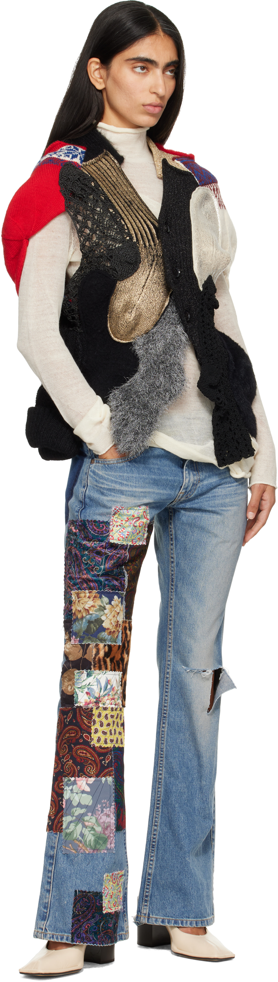Junya Watanabe - Multicolor Patchwork Cardigan
